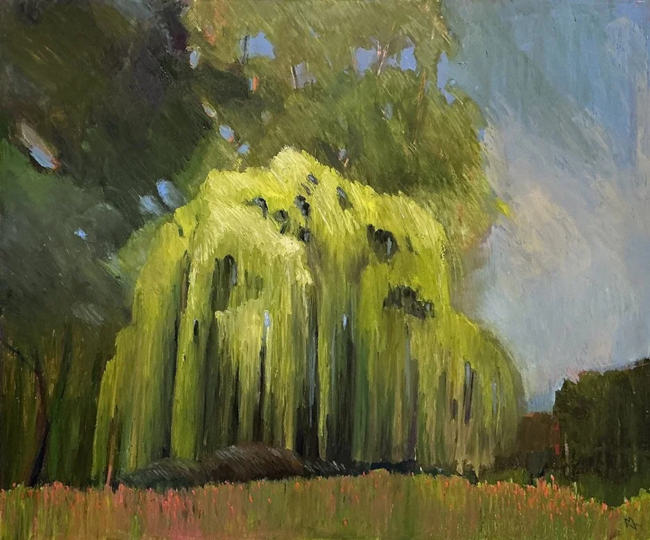   The Willow , 32×38, oil on panel, $3450 SOLD 