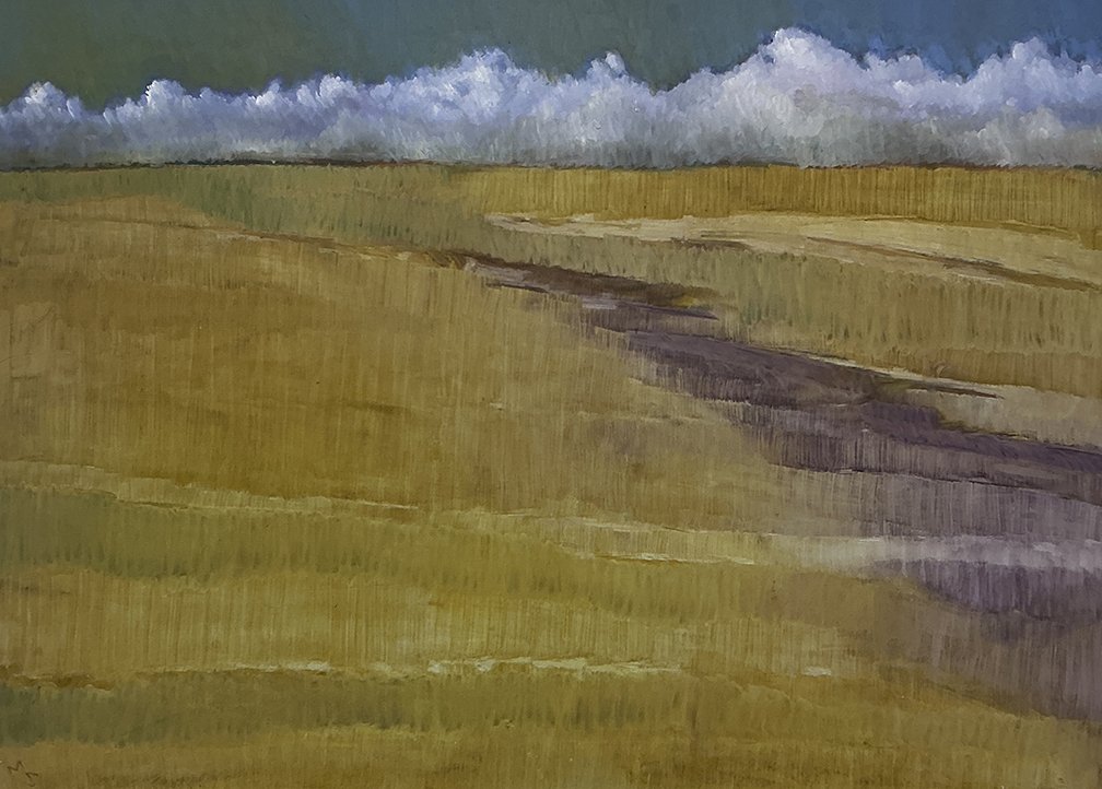   Waving Wheat , 19×25, oil on panel, $1450 