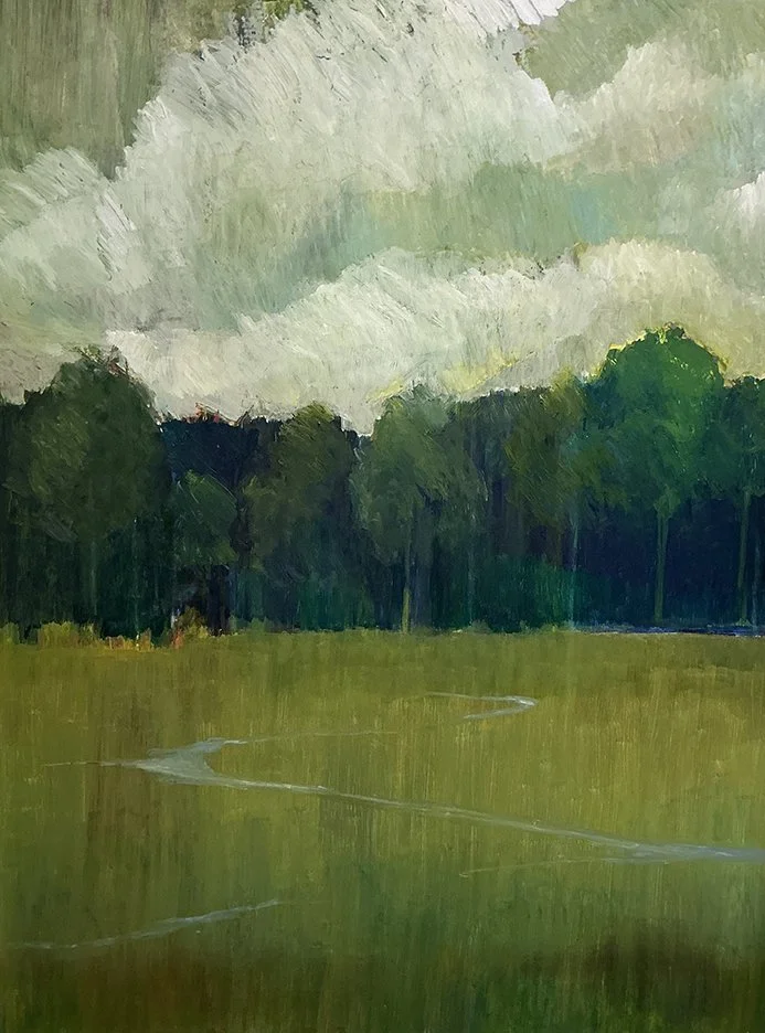   Deep Woods,  42×31, oil on panel, $3850 