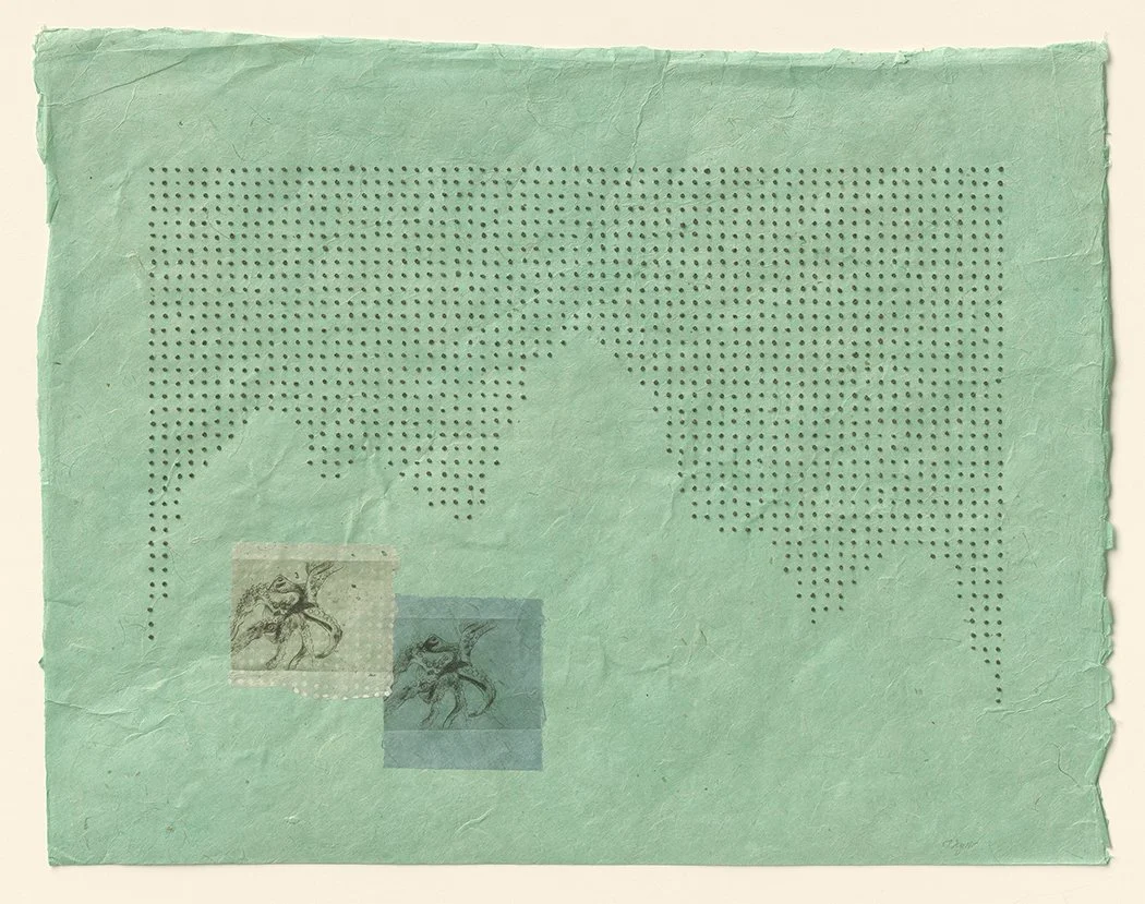  “I Prefer the Sea”, 23×27, etching, French knots on handmade paper, $1950 