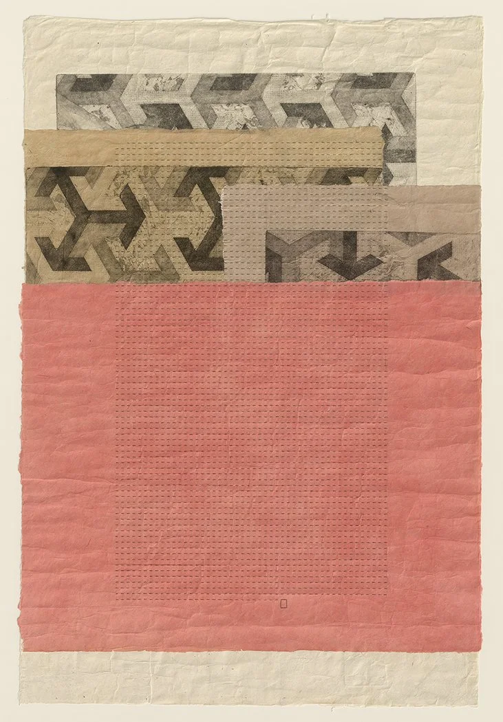  “Cover Ups”, 37×27, etching, running stitches on handmade paper, $2800 