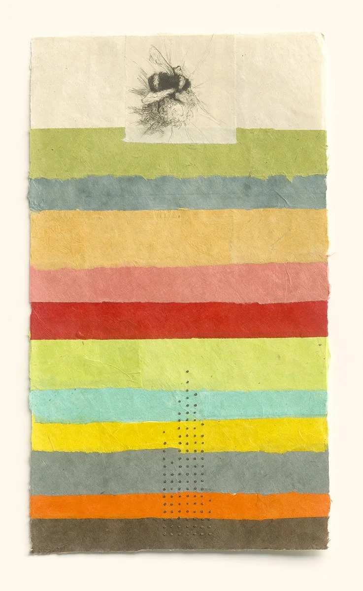  “Princess &amp; the Pea”, 22×15, etching, French knots on handmade paper, $895 SOLD 