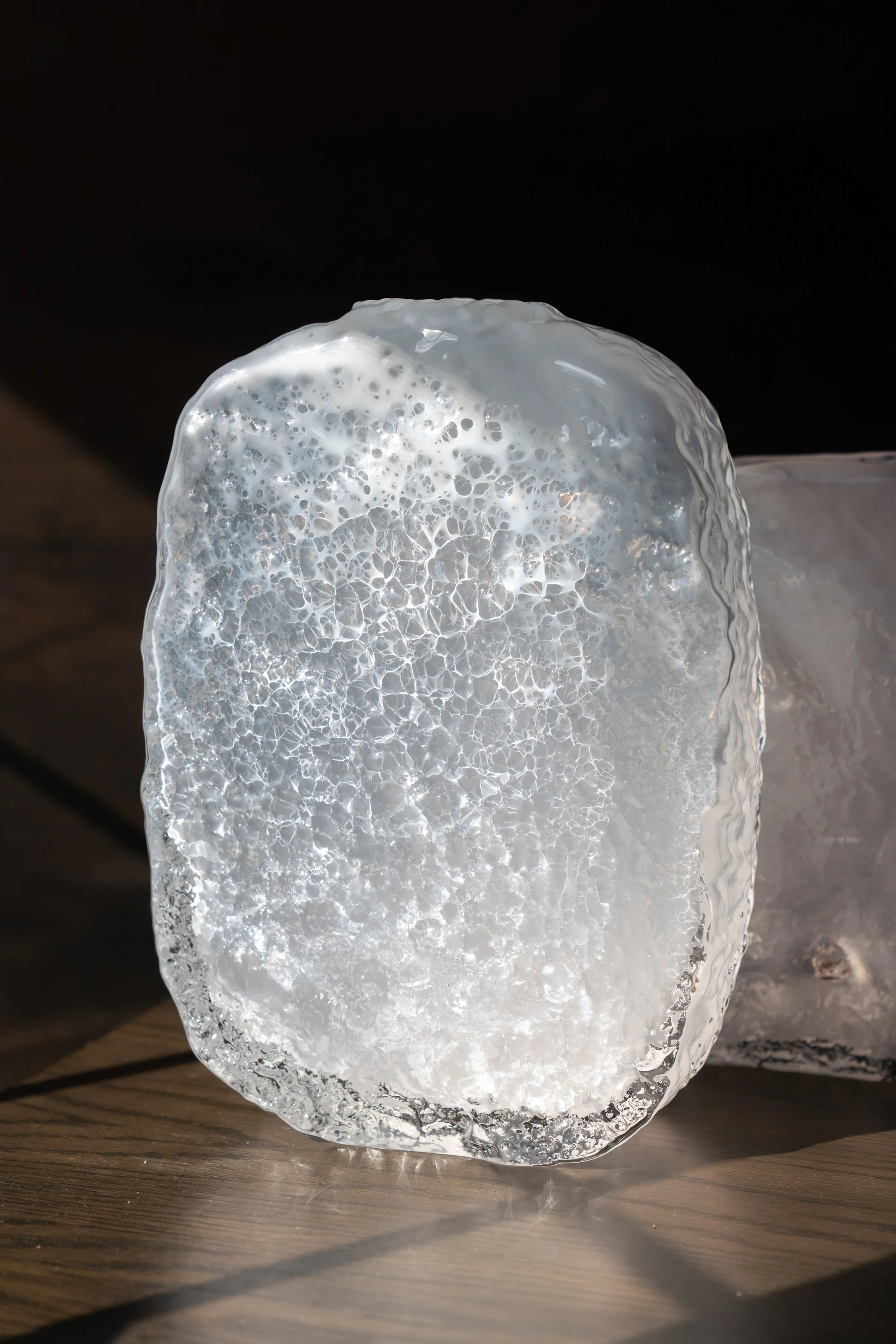   Floe Vase,  handblown glass, $695 