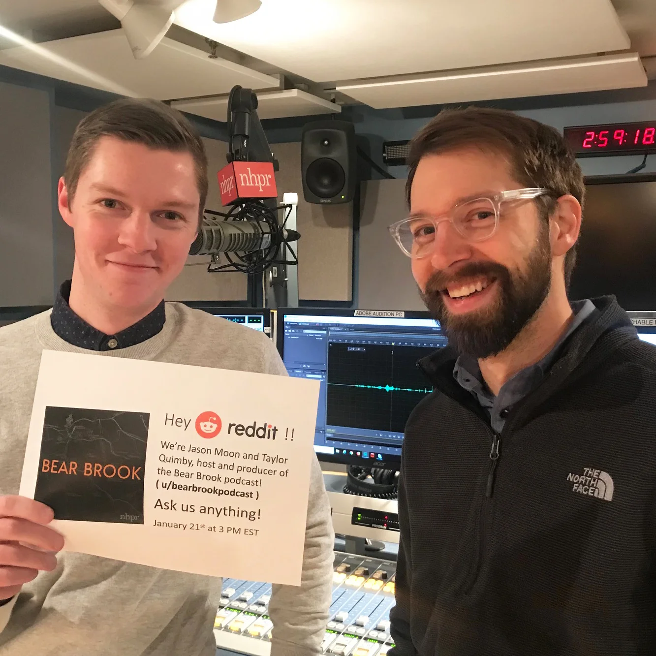 Jason Moon and Taylor Quimby pose for a Reddit AMA in January.