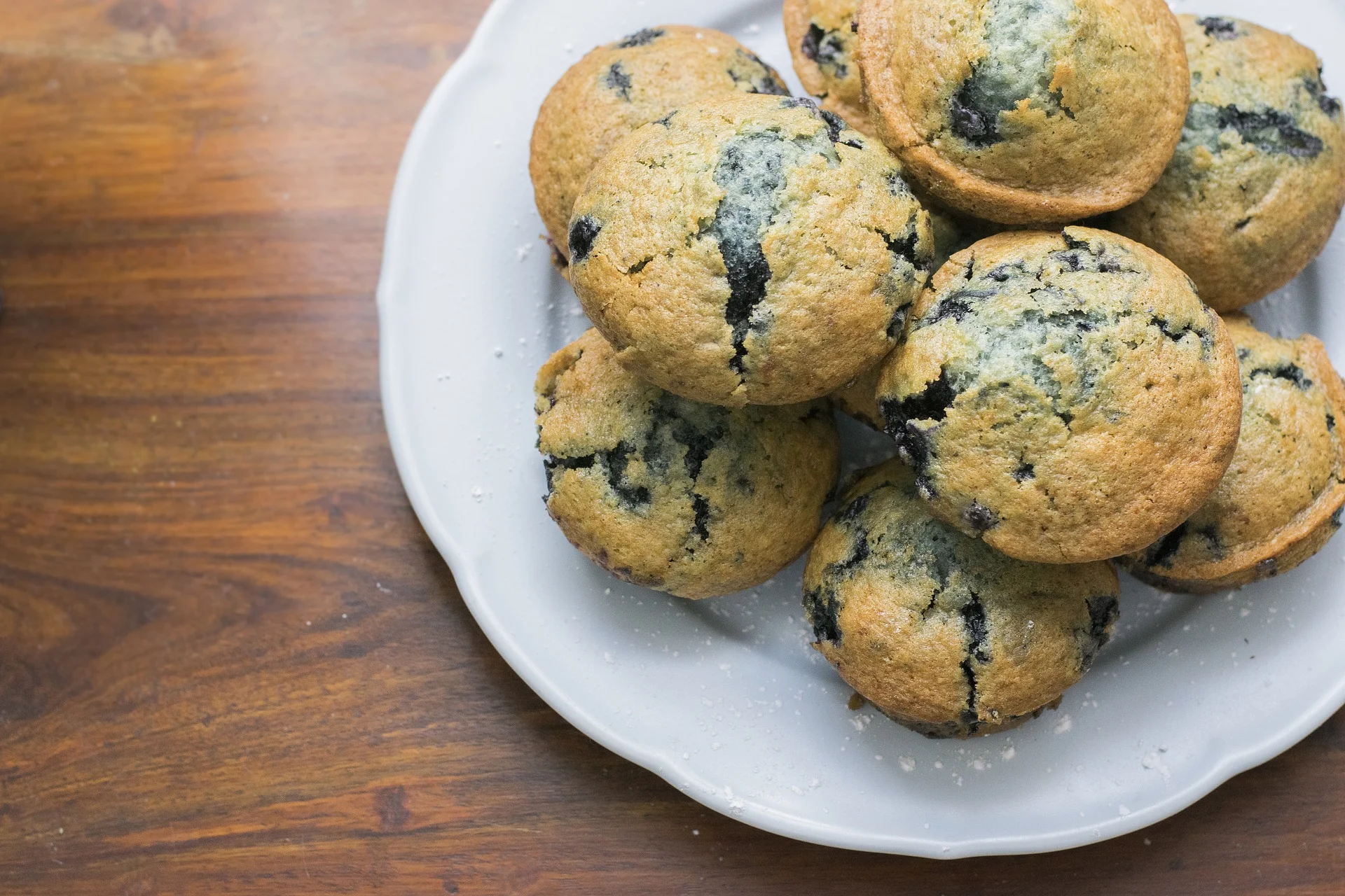 Healthier Blueberry Muffins