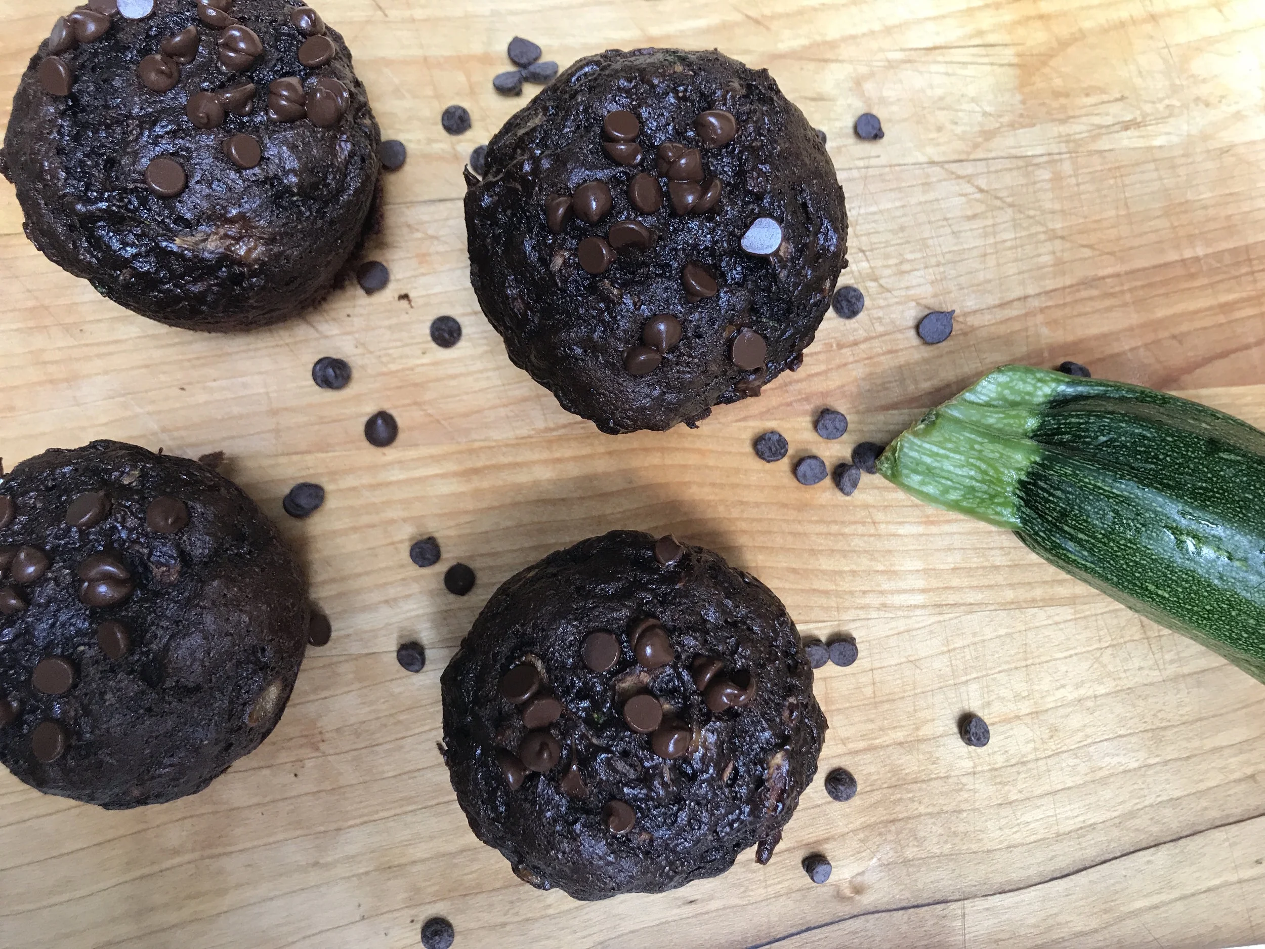Double Chocolate Zucchini Muffins