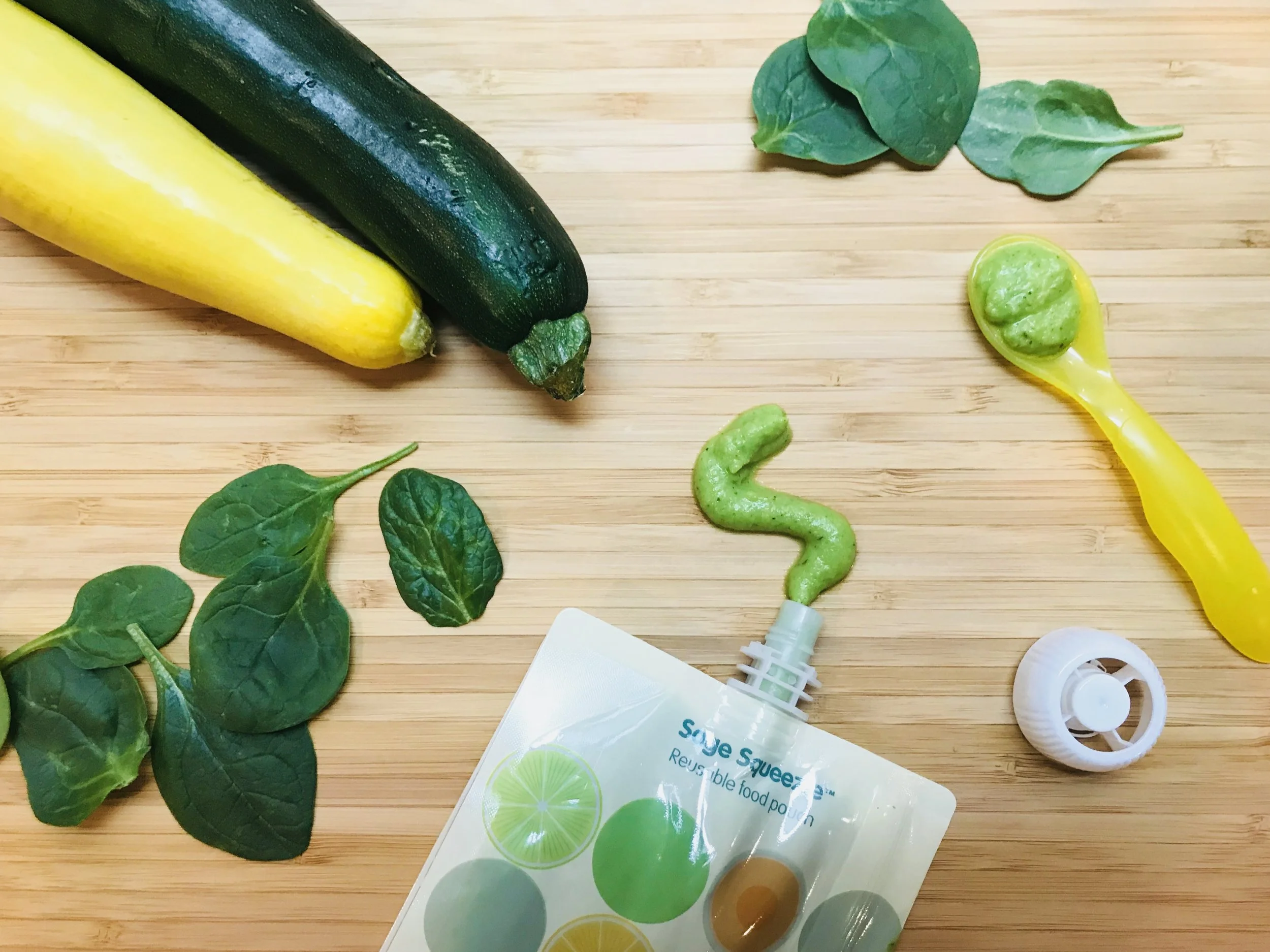 Better baby food: zucchini with nut-free pesto (plus a bonus family recipe of pesto chicken risotto!)