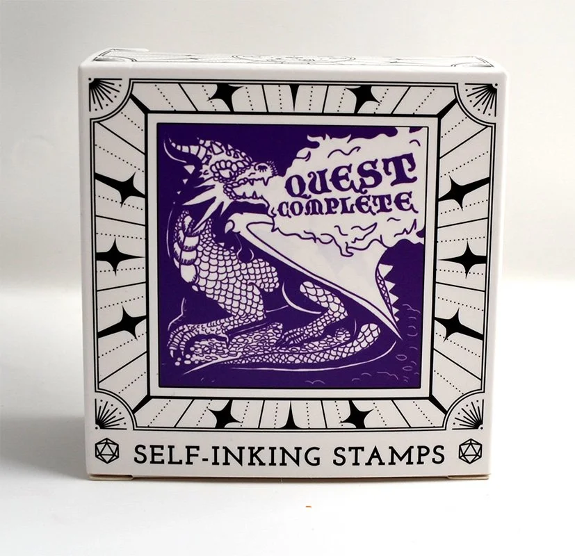 vintage- quest complete ✦ rpg stamp