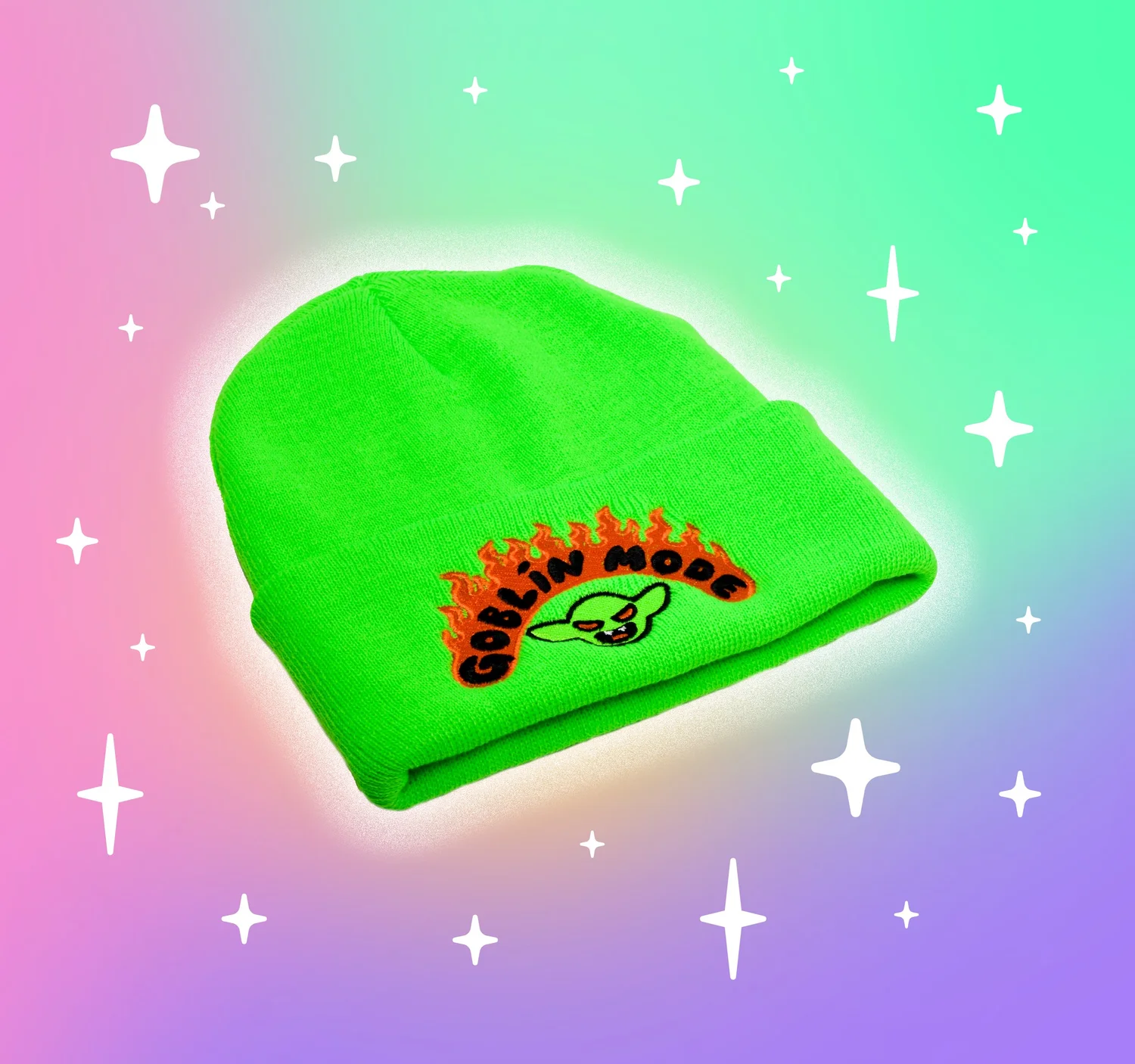 Goblin Mode ✦ Embroidered Beanie — weird works display picture 1