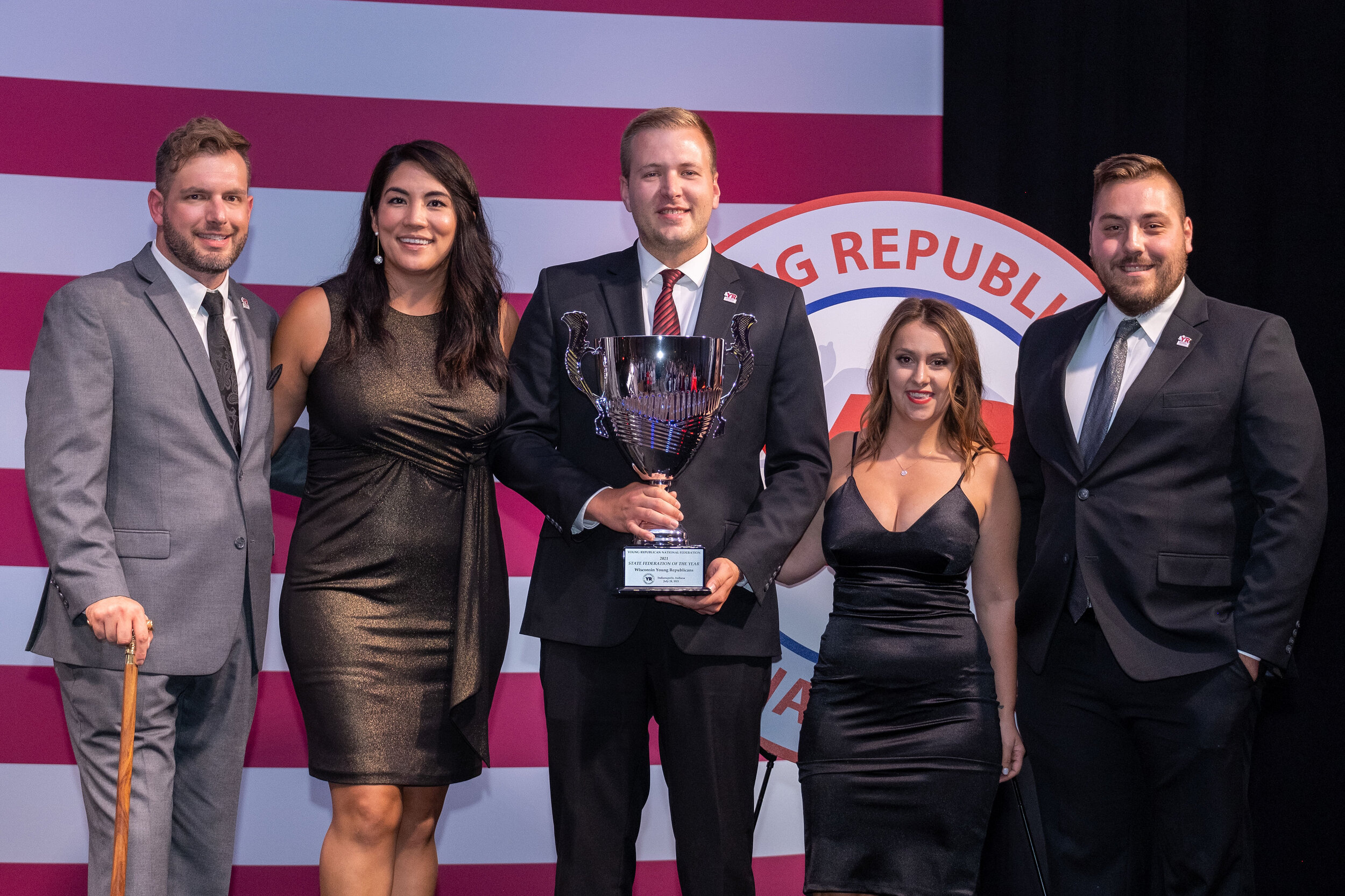 WIYR - Left to Right - National Chair Rick Loughery - National Vice Chair Lila Nieves-Lee - WI Chair Nik Rettinger - WI National Committeewoman Samantha Machart - WI National Committeeman Kyle Schroeder.jpg