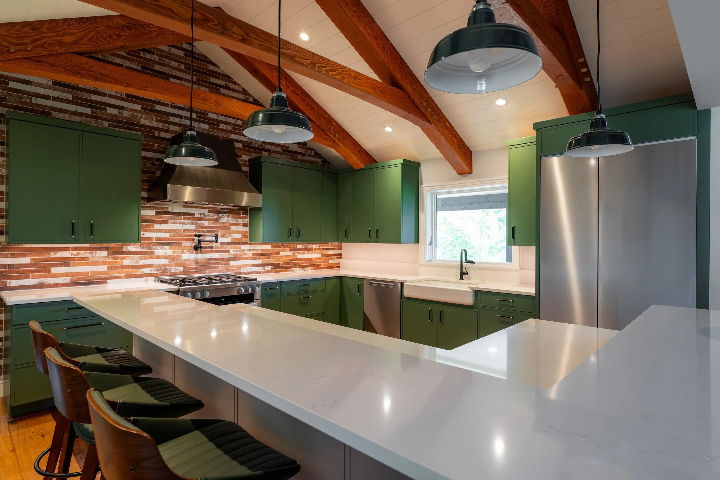 White and Green Kitchen