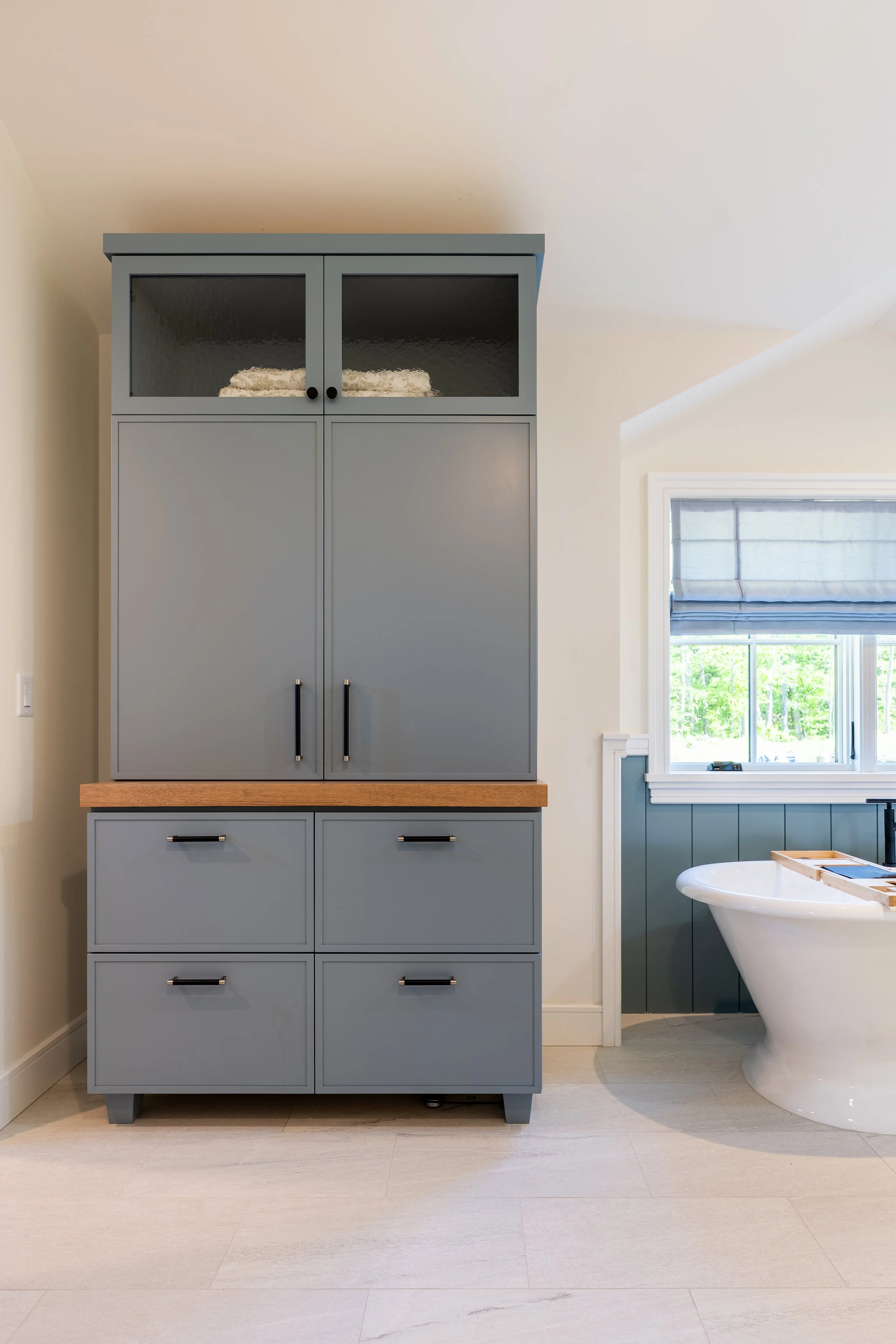 Blue Hutch Cabinet