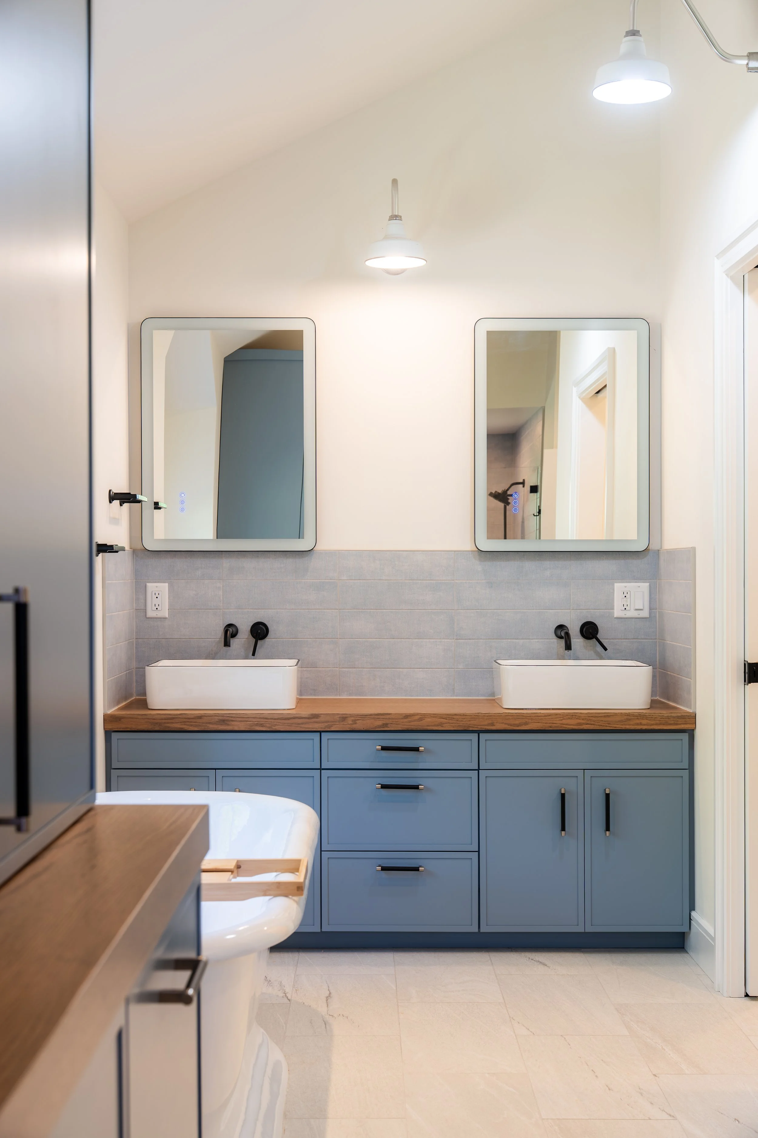 Blue Double Vanity