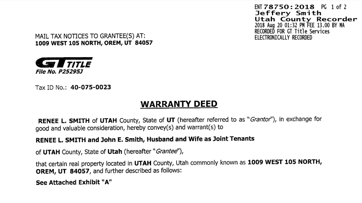 How Do I Find My Property Deed Utah County Estate Planning Turbo Wills