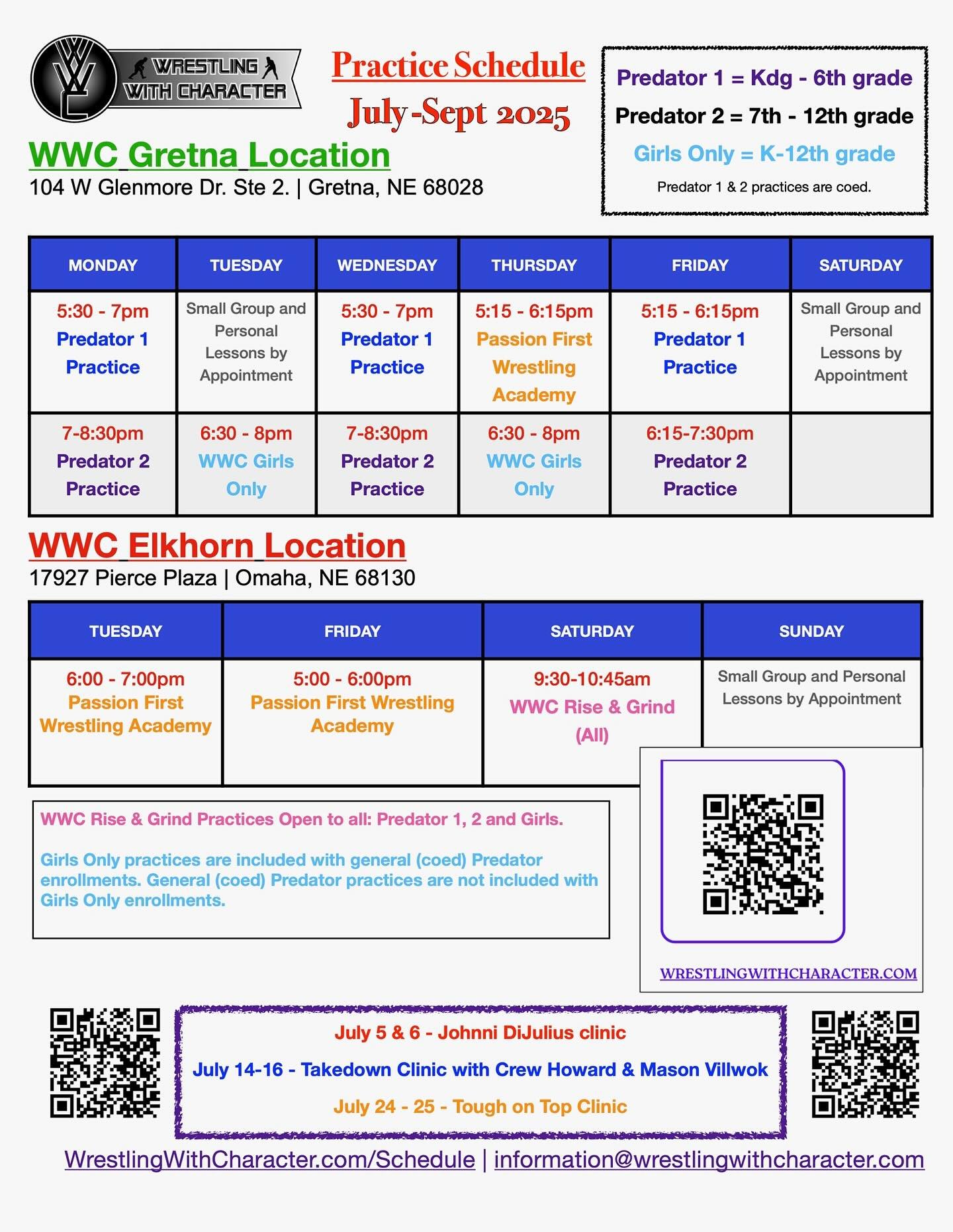 🚨🚨 New Schedule Start Monday 🚨🚨
https://www.wrestlingwithcharacter.com/schedule
