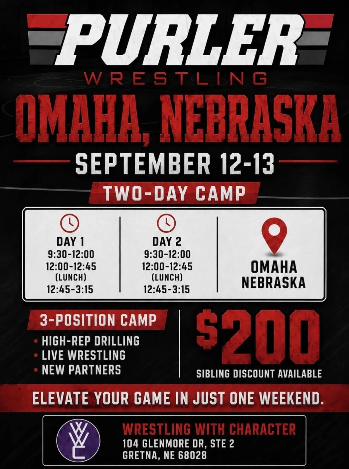 Purler Wrestling Clinic - Sept 12-13, 2026