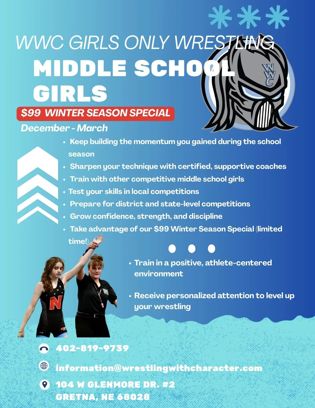 25/26 Middle School Girls Winter Special - $99