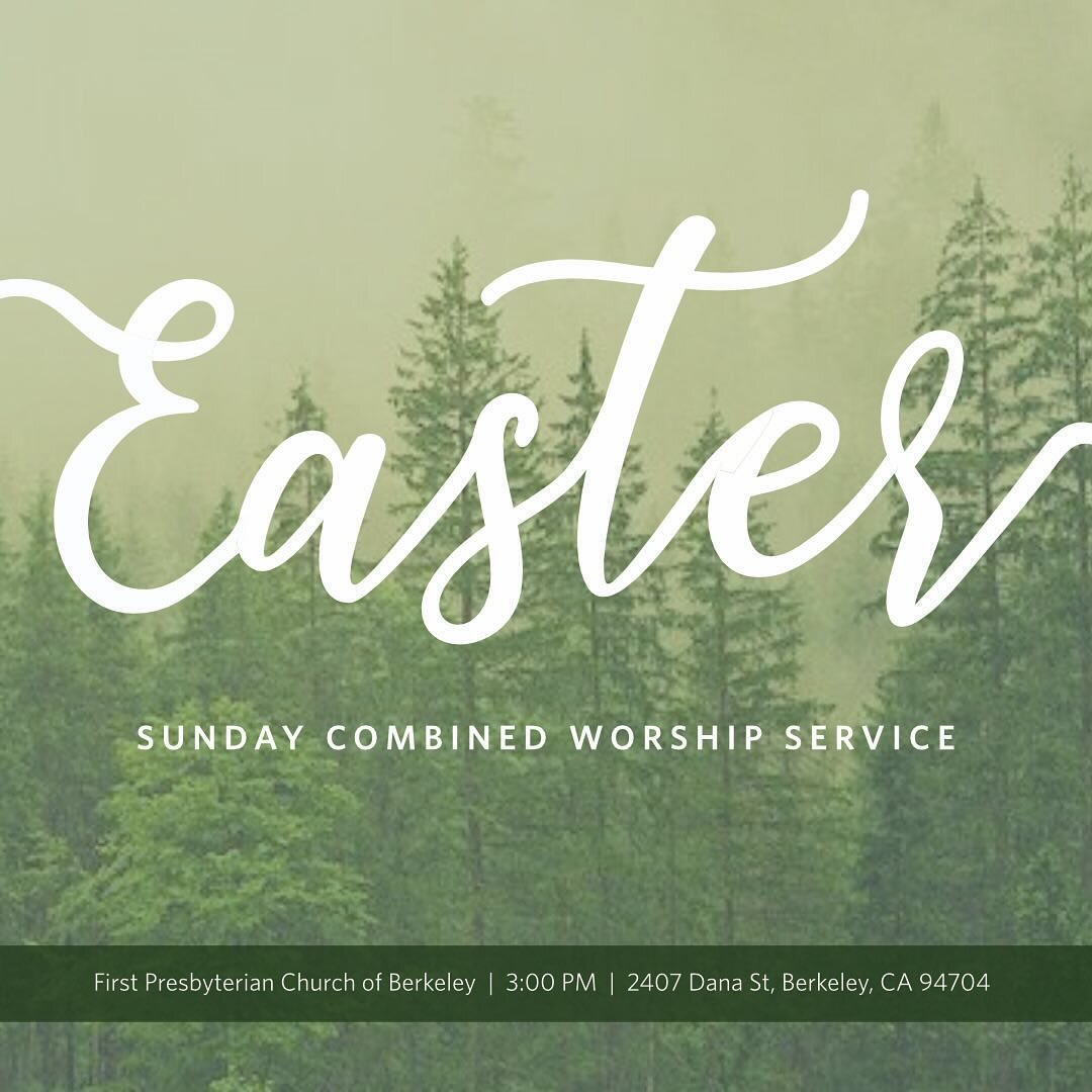We Are Eager for Easter! 🐣✝️

Join us this Sunday for our Easter Sunday service! We&rsquo;ll be meeting at First Presbyterian Church of Berkeley at 3 pm. There is a paid parking lot, and street parking is free on Sundays. 

We look forward to seeing