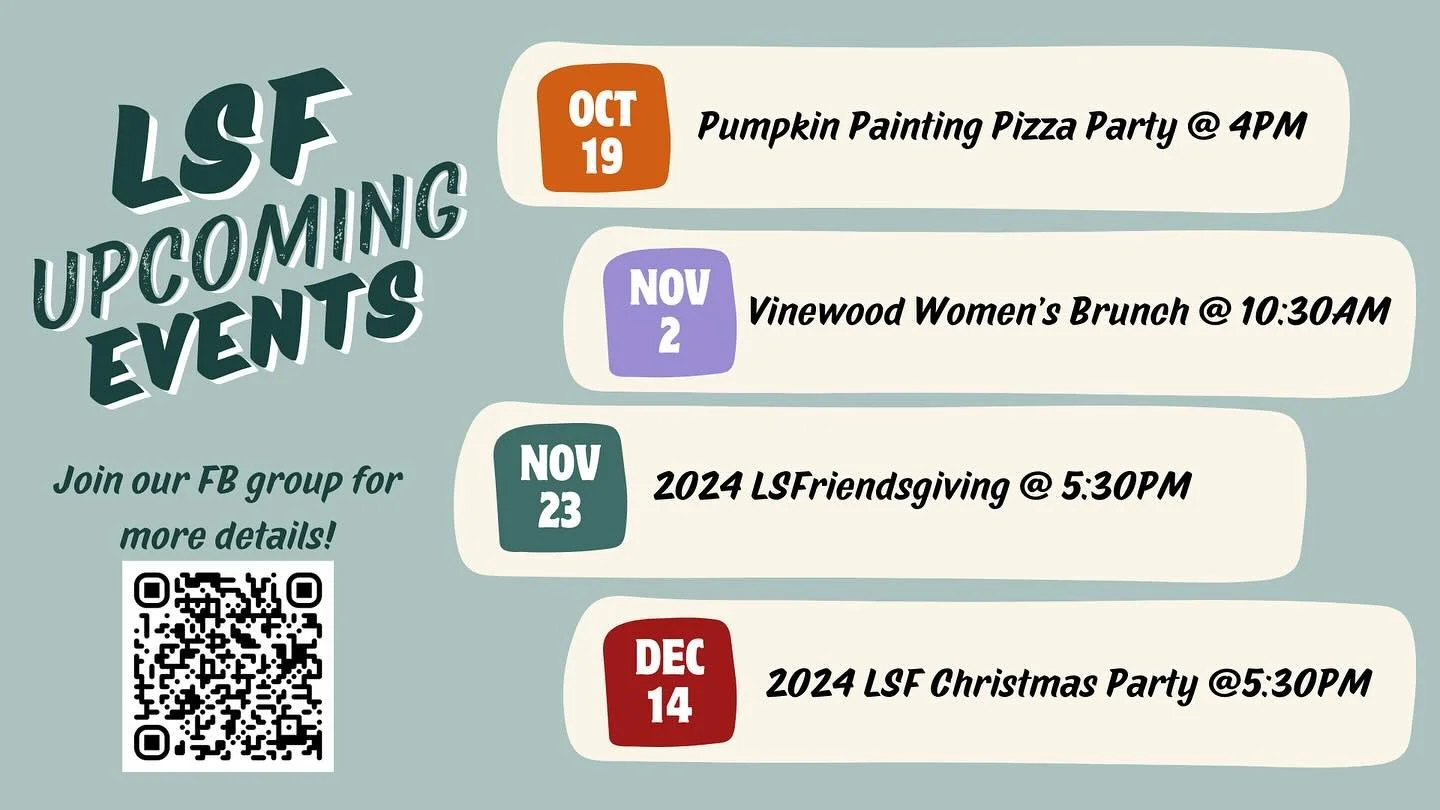 Hi LSFers! We&rsquo;re excited to announce that we have quite a few events planned for the fall/winter season and would love to see you there. Join our LSF facebook page for more info and updates! Link in bio
