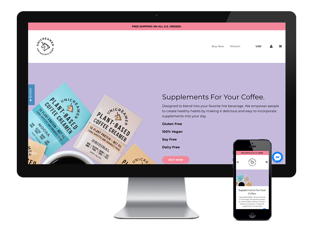 Unicreamer Website – Website in Skin – Desktop and Mobile Image.png