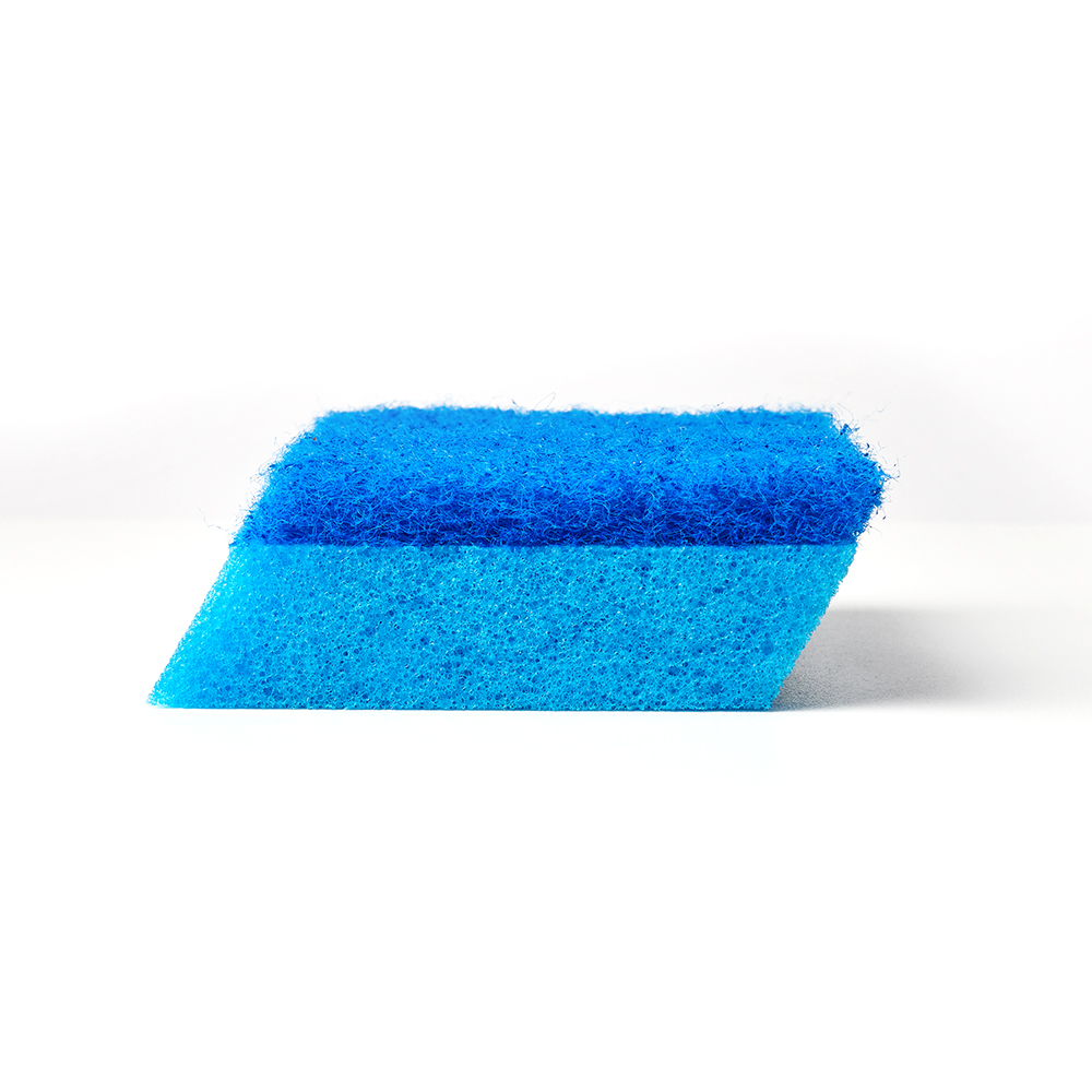 Brillo® Estracell® No Scratch Scrub Sponge with Wedge Edge out of package