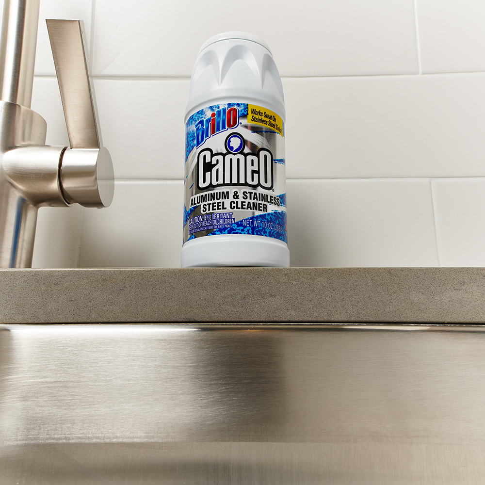 Brillo® Cameo® - Aluminum & Stainless Steel Cleaner above sink