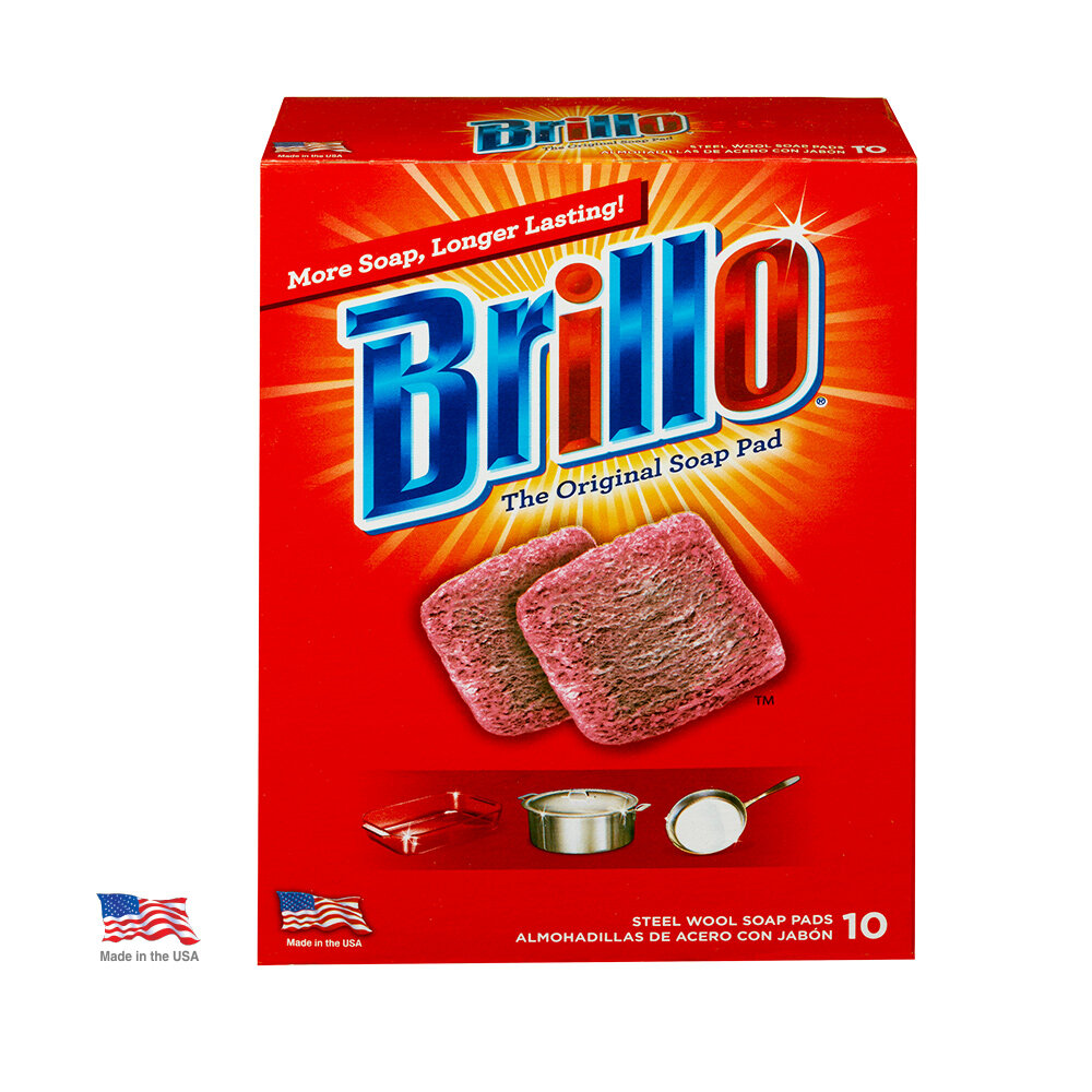 Brillo Basics Steel-wool Soap Pads 8-Ct. Boxes - Pack of 3