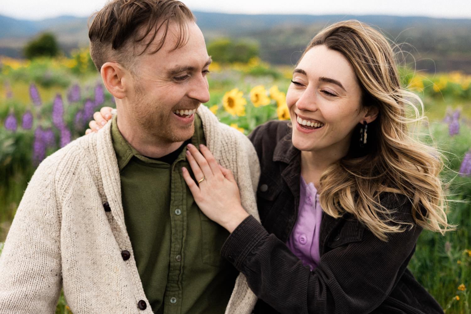 03_Wildflower Engagement Session at Rowena Crest40.jpg