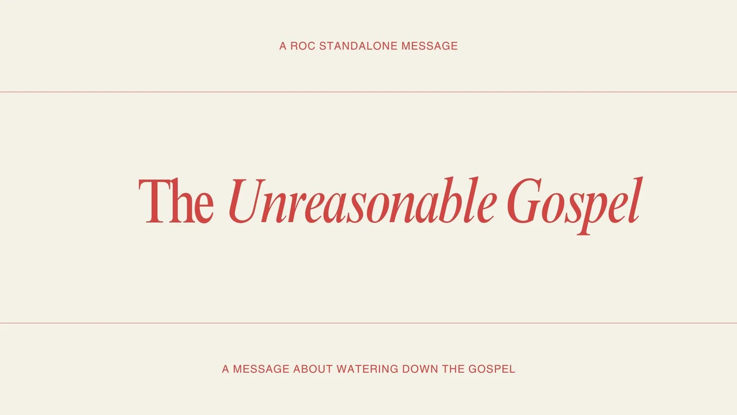 The Unreasonable Gospel episode artwork