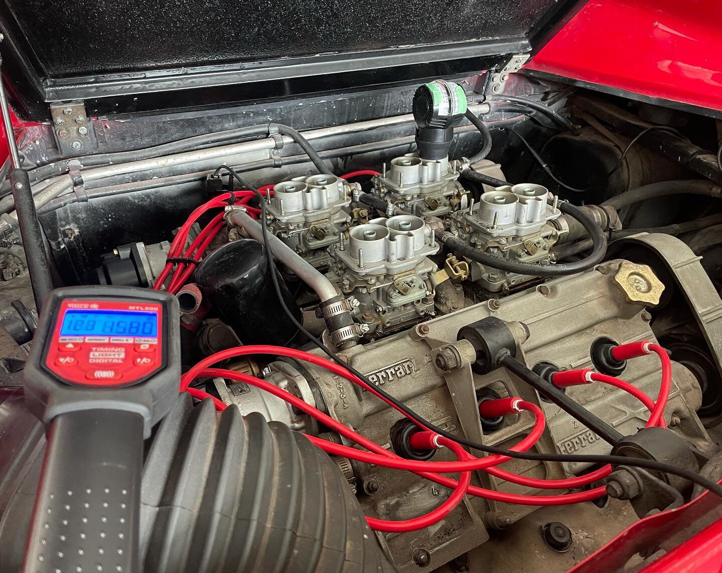 Setting timing and syncing carbs on the 308GT4 Dino 💨 🇮🇹❤️

#ferrarimechanic #ferraritoronto #ferrariengine #dino308gt4 #ferraribarrie #ferrariottawa #ferrariguelph #ferrariservice #ferrarimajorservice