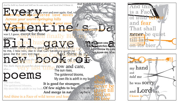 Illustrations for a Dartmouth Medicine magazine article that explores the thoughts of a terminally ill woman as she reflects on her marriage.