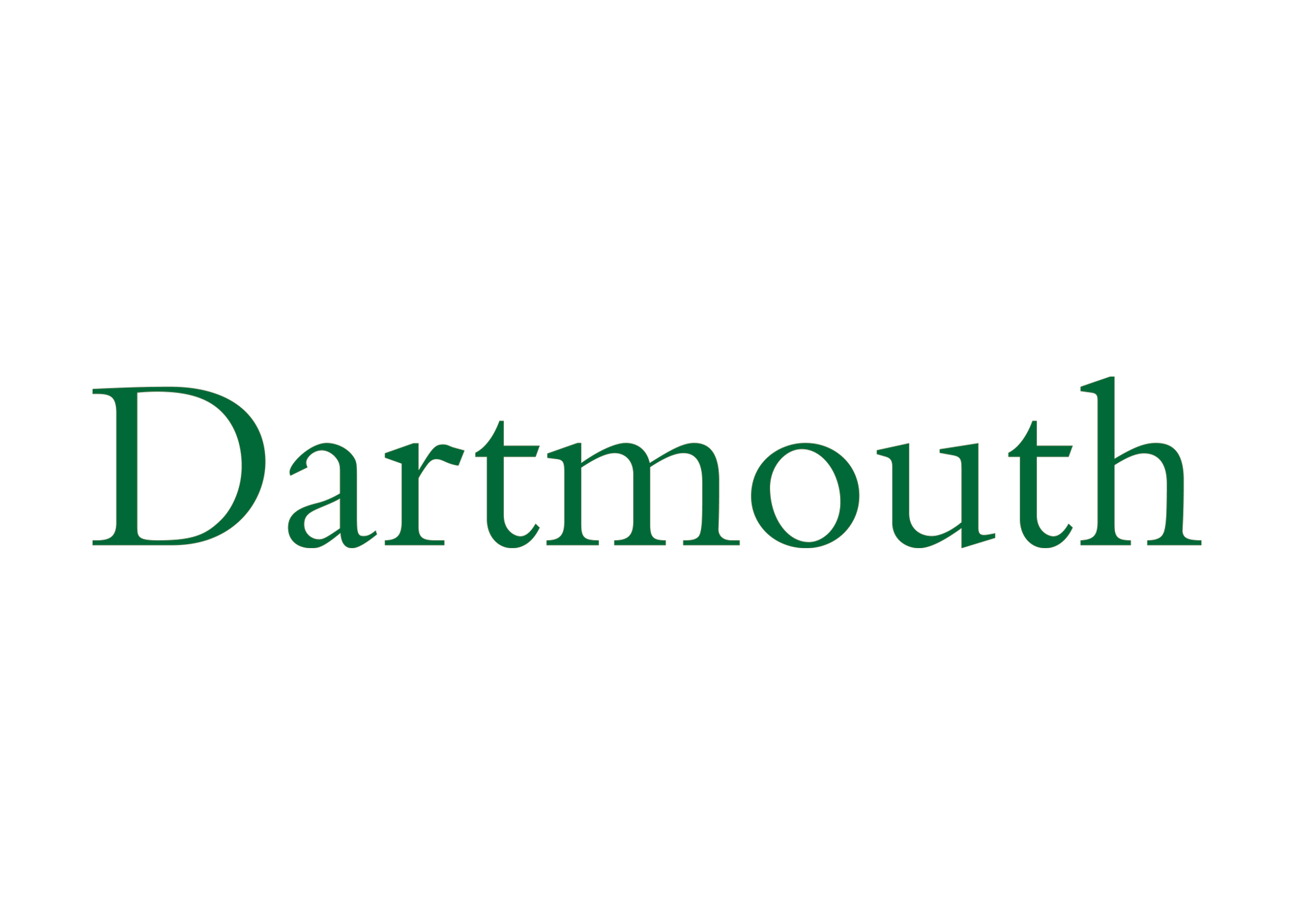 For the cover of the first view book we designed for Dartmouth Admissions, we spec’d the typeface Bembo in Dartmouth green, and recommended dropping “College.” This became the de facto new word mark for the College for many years: it was used consistently on countless admissions and development publications; on various college vehicles; and it was front and center on the home page of Dartmouth’s website.