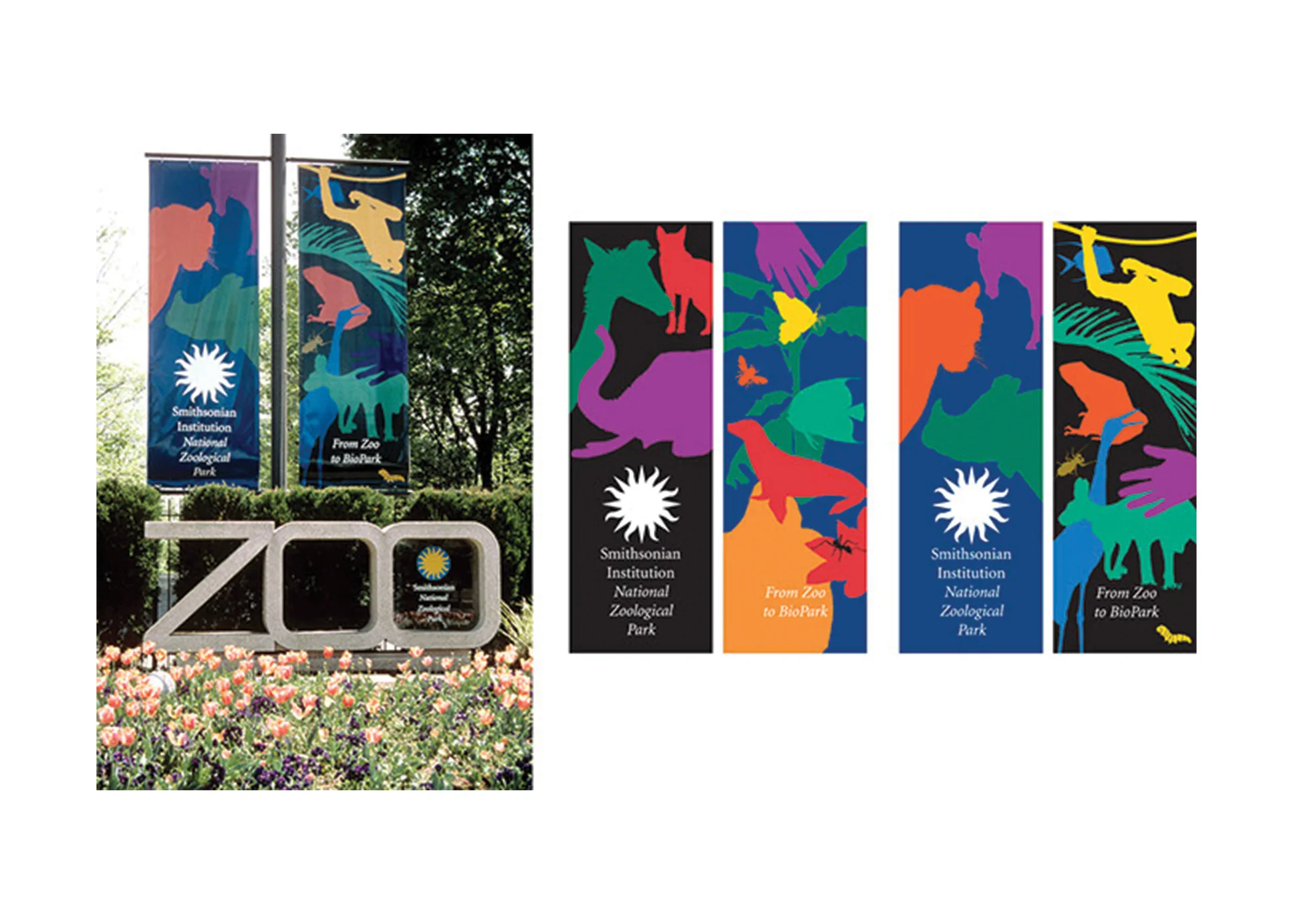 Banners for the Smithsonian Institution National Zoological Park, Washington, DC.