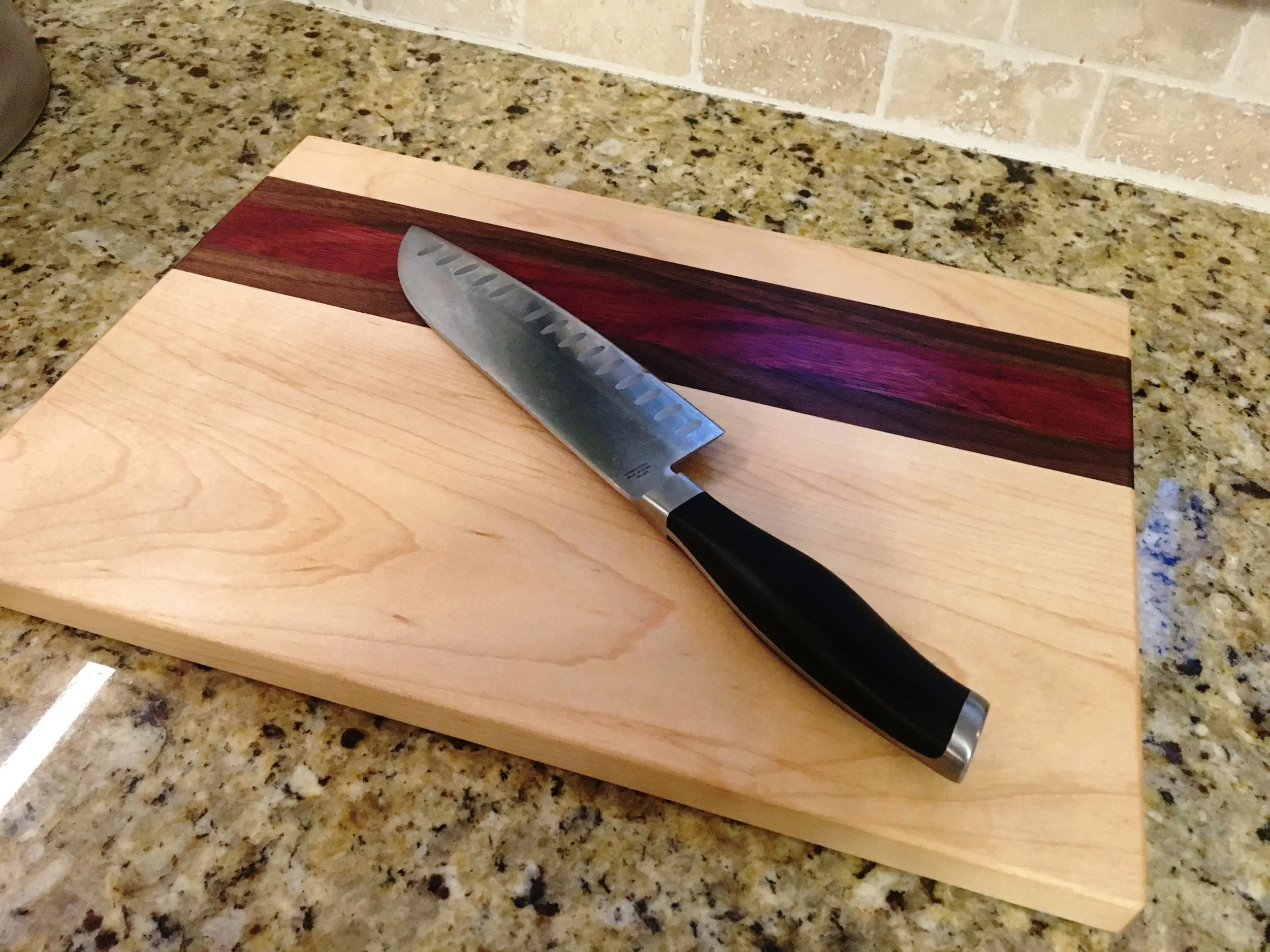 Maple/Walnut/Purpleheart Cutting Board