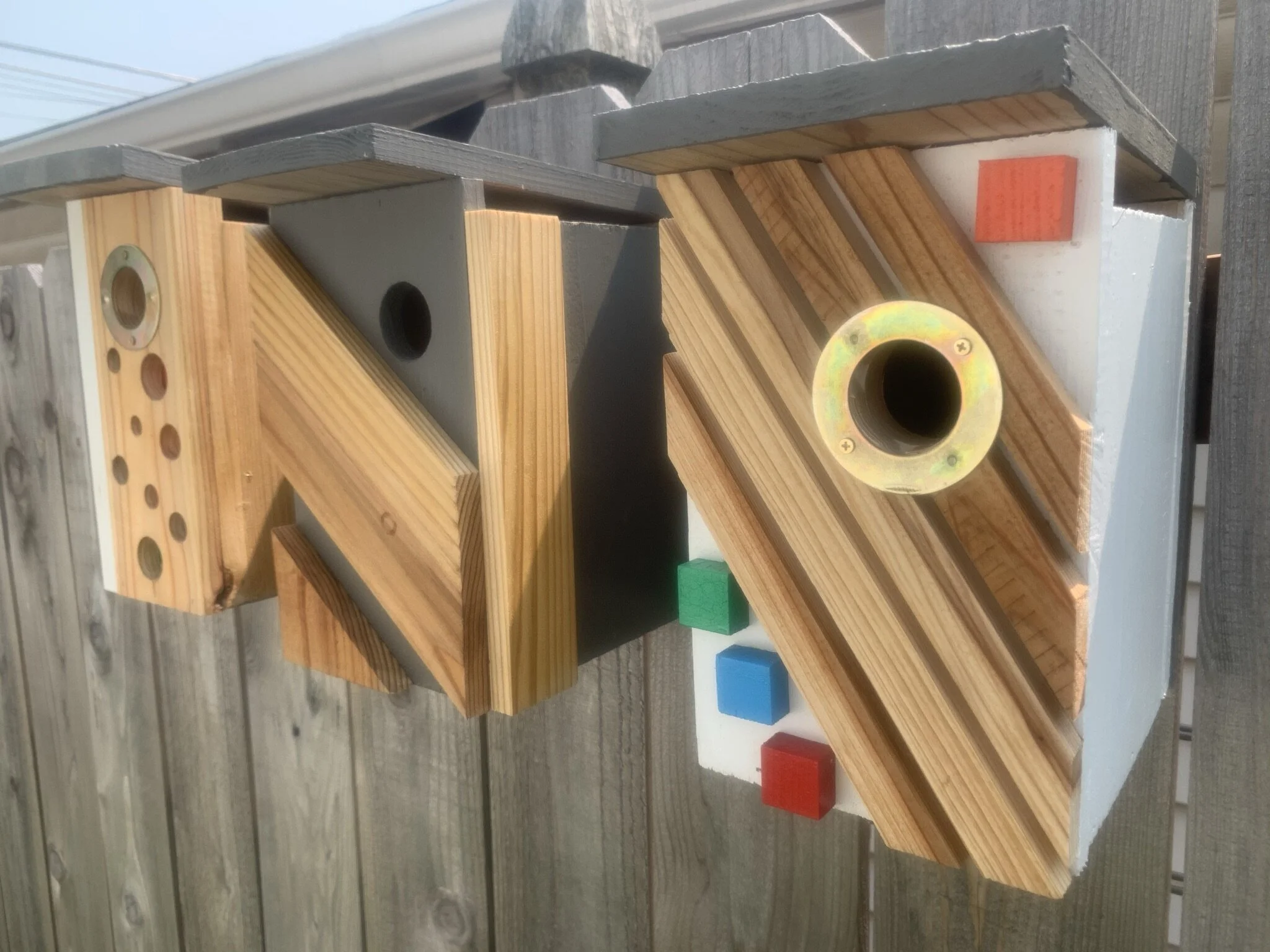 Mid Centry Modern Birdhouse from a Fence Picket
