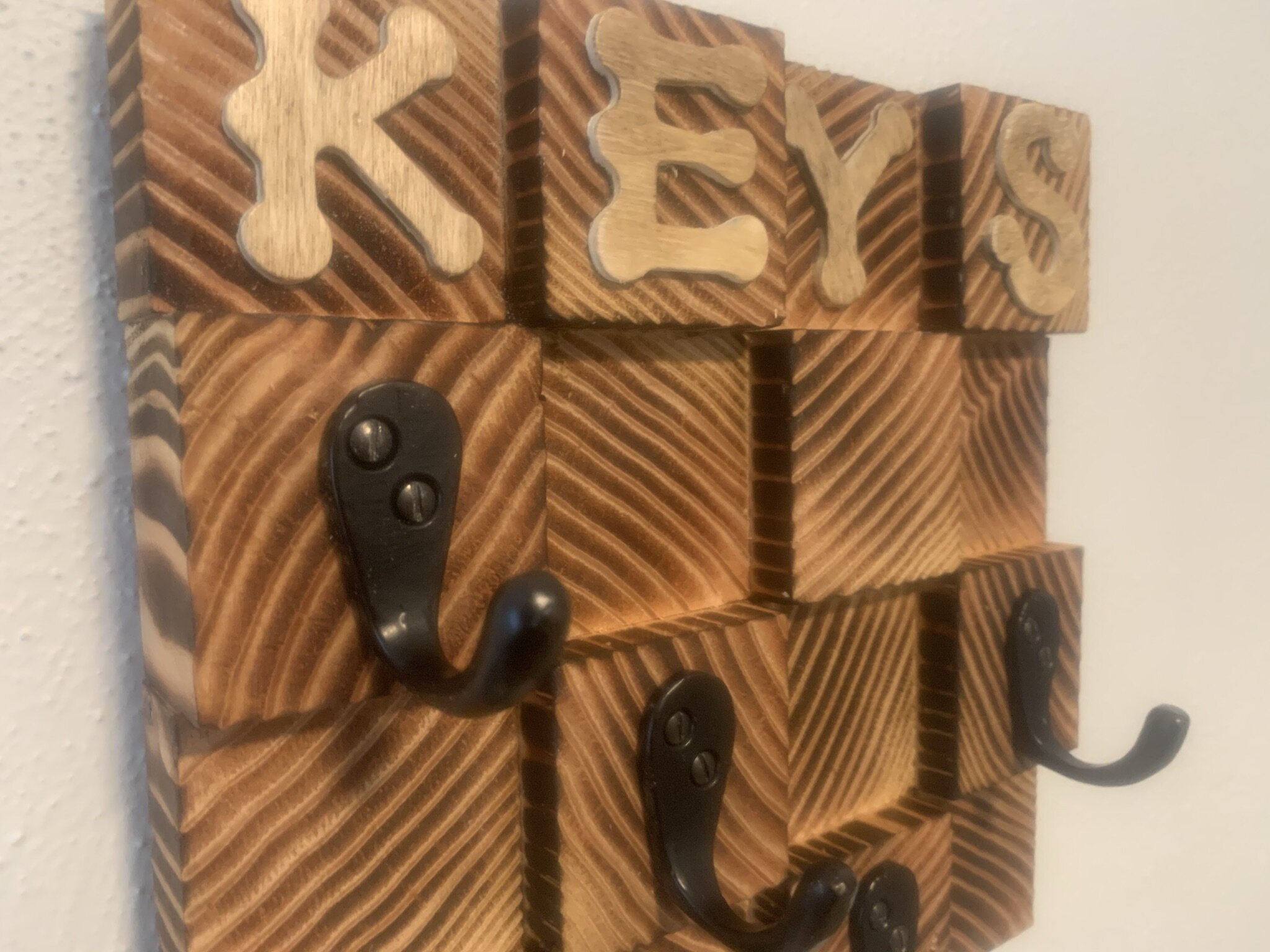 Shou Sugi Ban Key Holder/Rack // DIY