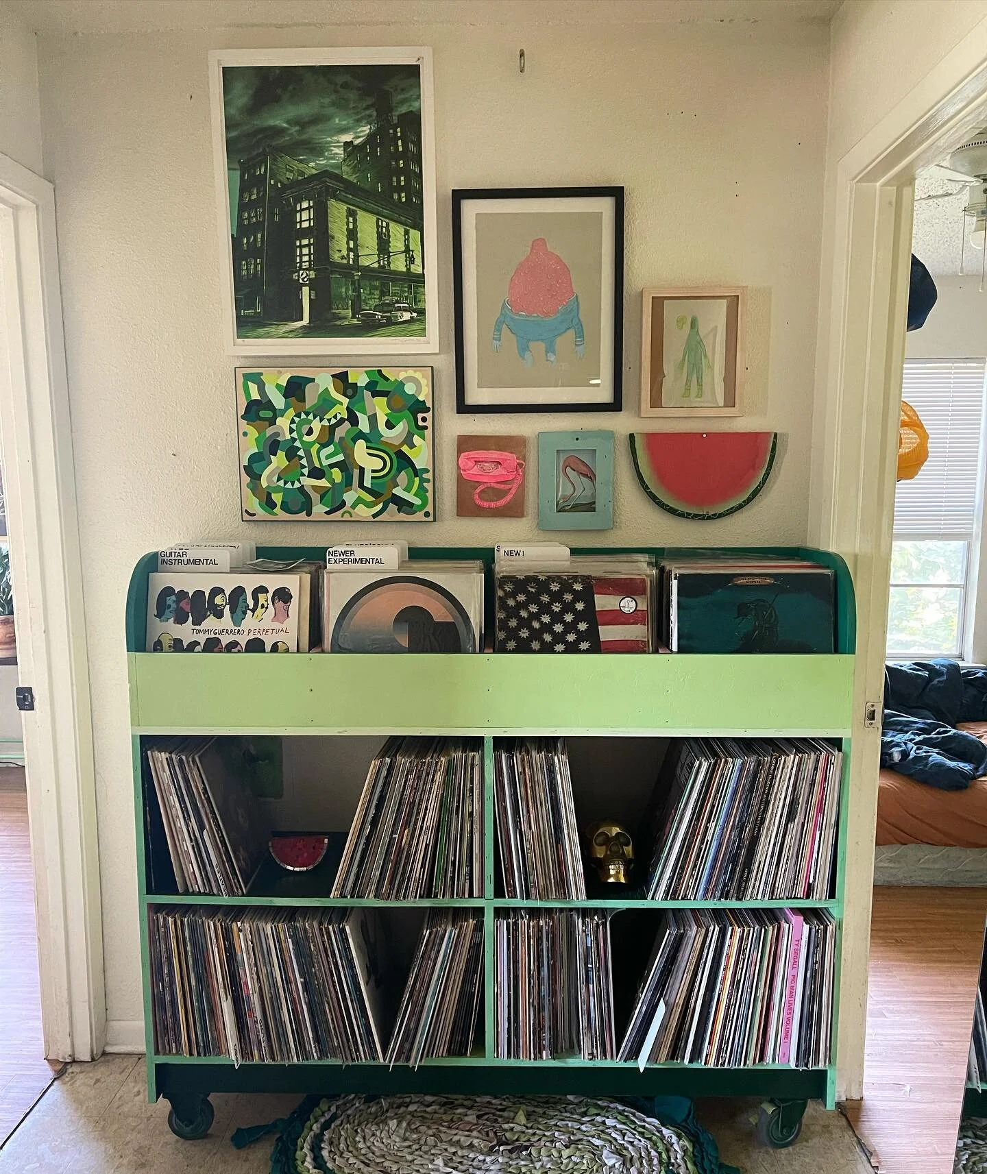 &ldquo;fern field love notes&rdquo; hanging happily in its forever home with green friends.
