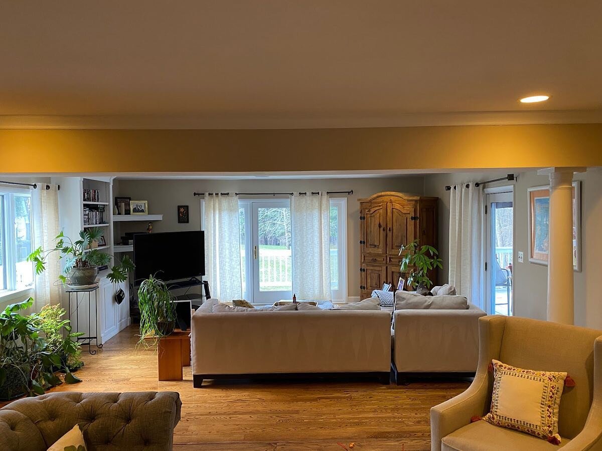 This family room/sitting room combination is getting a refresh.  The built-in cabinet and corner shelves were there when my clients purchased the home.  Unfortunately, they don&rsquo;t work.  So, out they go.

#interiordesign #design #interior #homed