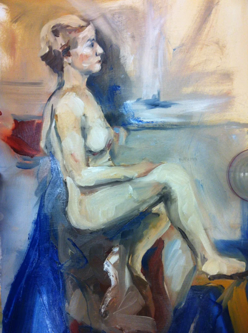  Undressed, 2013  Oil on paper  Approx. 59 x 41cm  Unique piece  For sale 