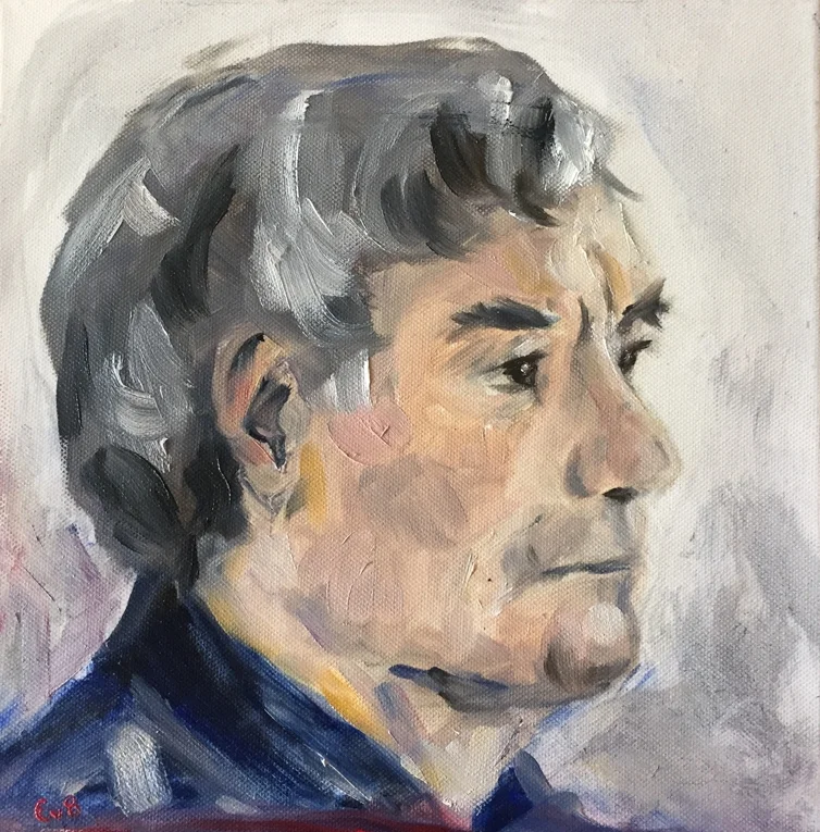  Ralph, 2018  Oil on Canvas  Approx. 29 x 29cm  Unique piece  For sale  