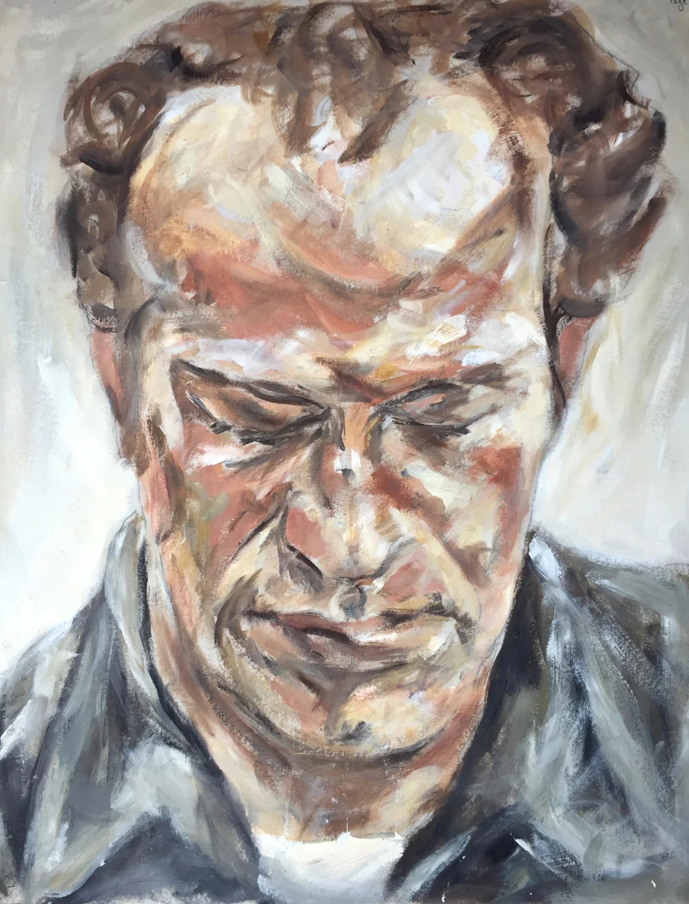  Untitled, 2002  Oil on board  Approx. 76 x 64cm  Original piece after Lucian Freud  For sale 