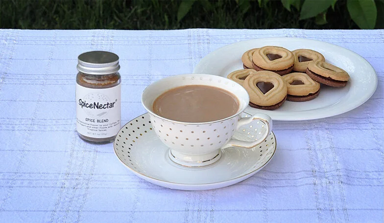 add SpiceNectar to your tea. You can add when brewing and also sprinkle additional pinches of SpiceNectar on top of the tea before drinking