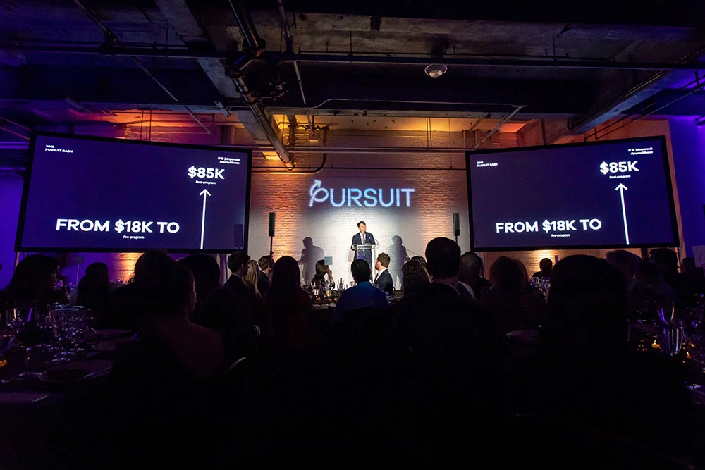 Jukay Hsu, Pursuit co-founder and CEO, speaking about the organization’s impact