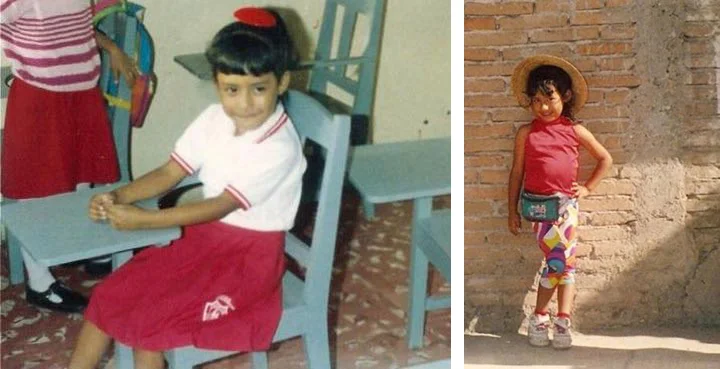 Erika as a little girl growing up in Mexico