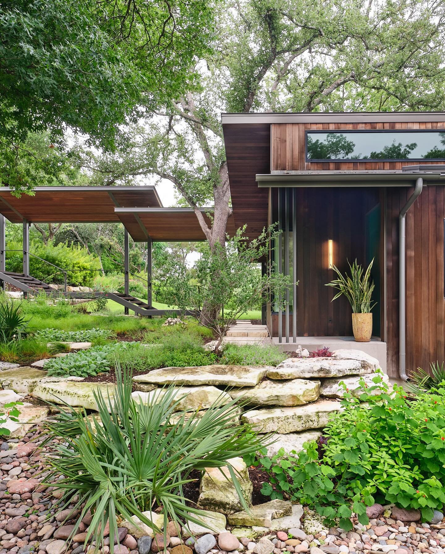 🌳 Excited to announce that our Sundown Residence will be featured in this year&rsquo;s AIA Austin Home Tour! This home beautifully integrates with the landscape, nestled among large live oak trees and designed with floating canopies that create a se