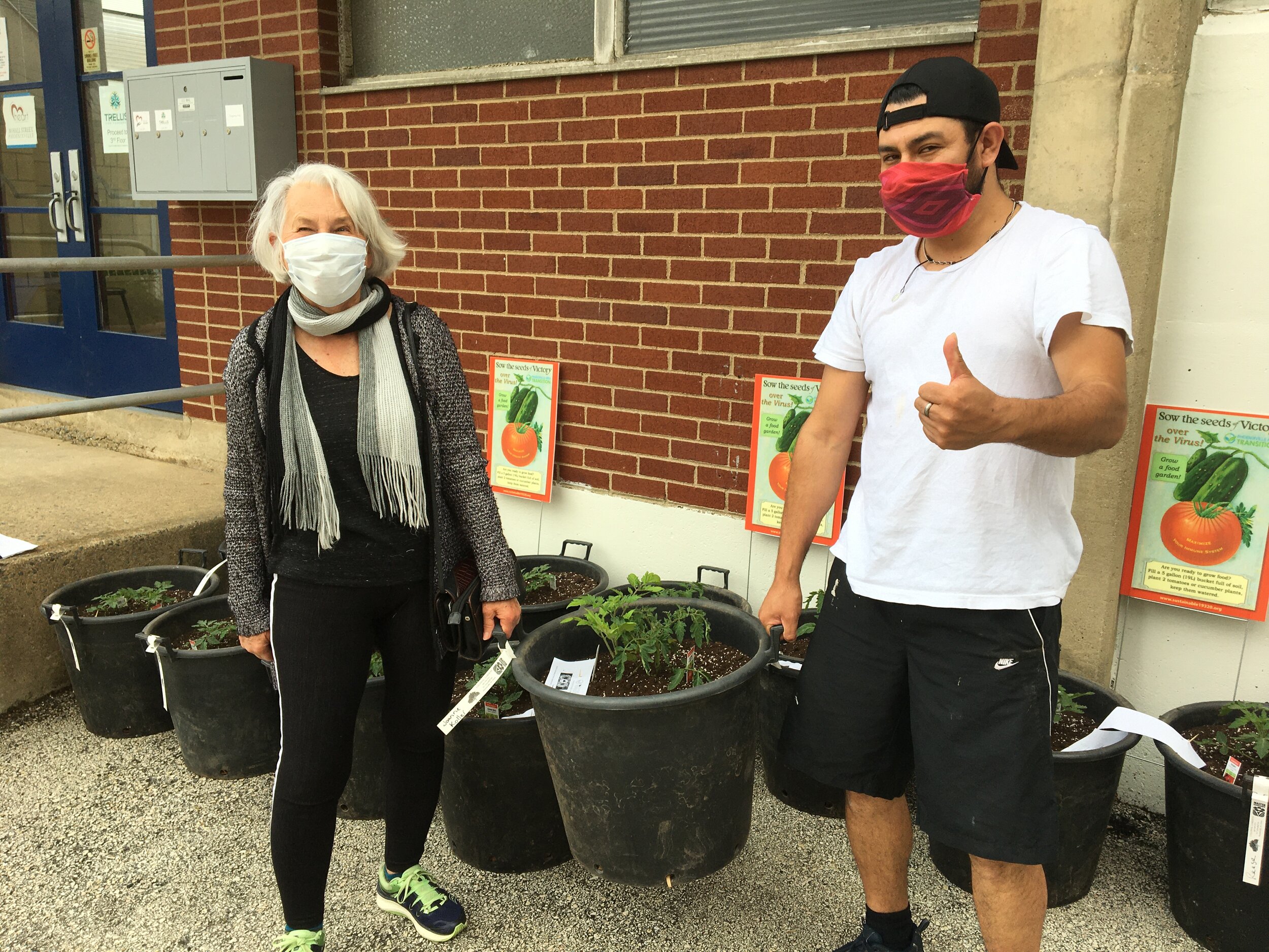 Victory Over the VIrus container gardens