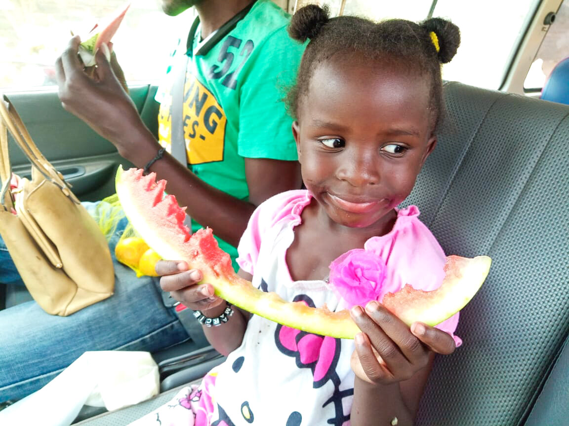 2019 - MARCIE ENJOYING HER WATERMELON