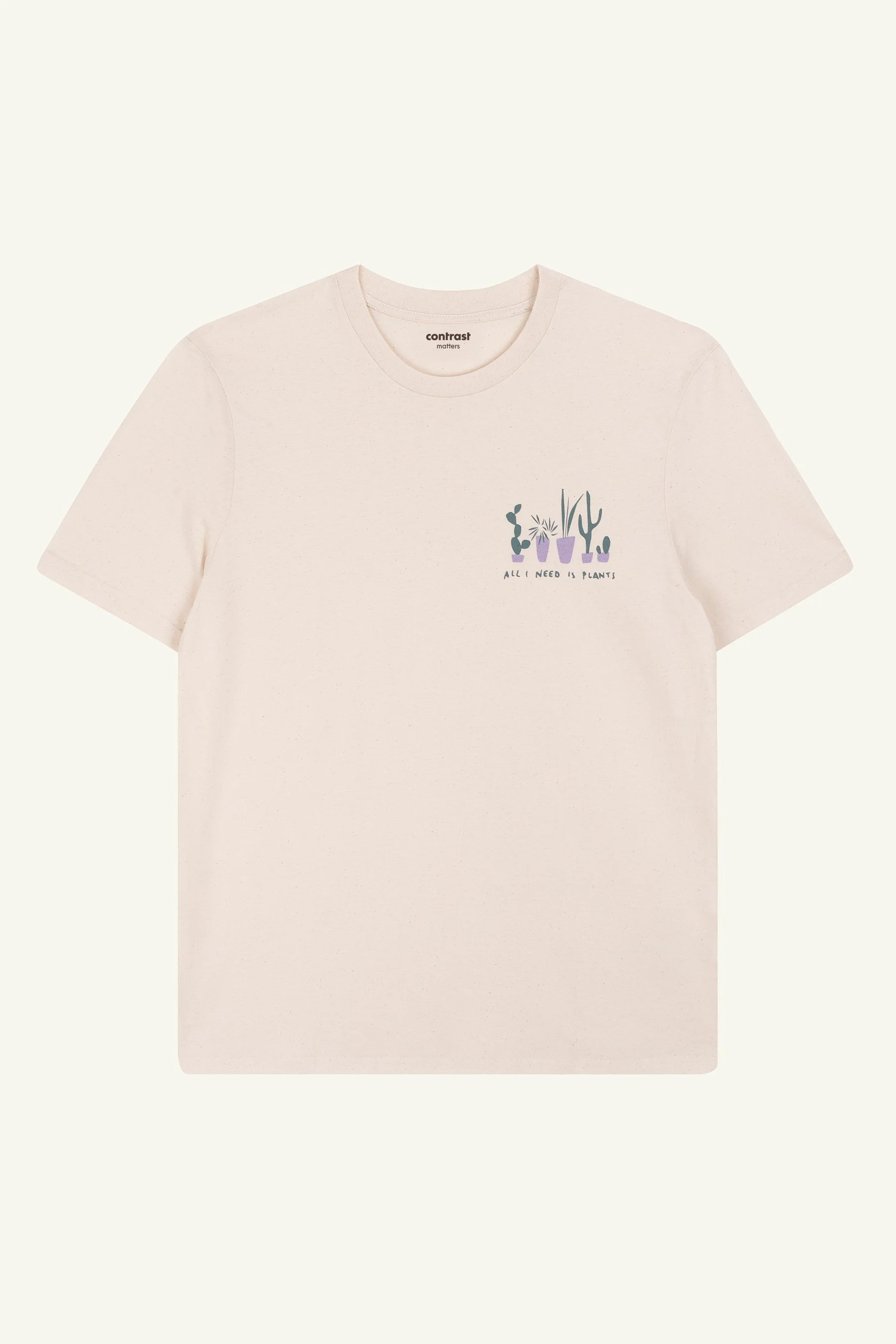 All I Need Is Plants Graphic T-Shirt – Natural Raw