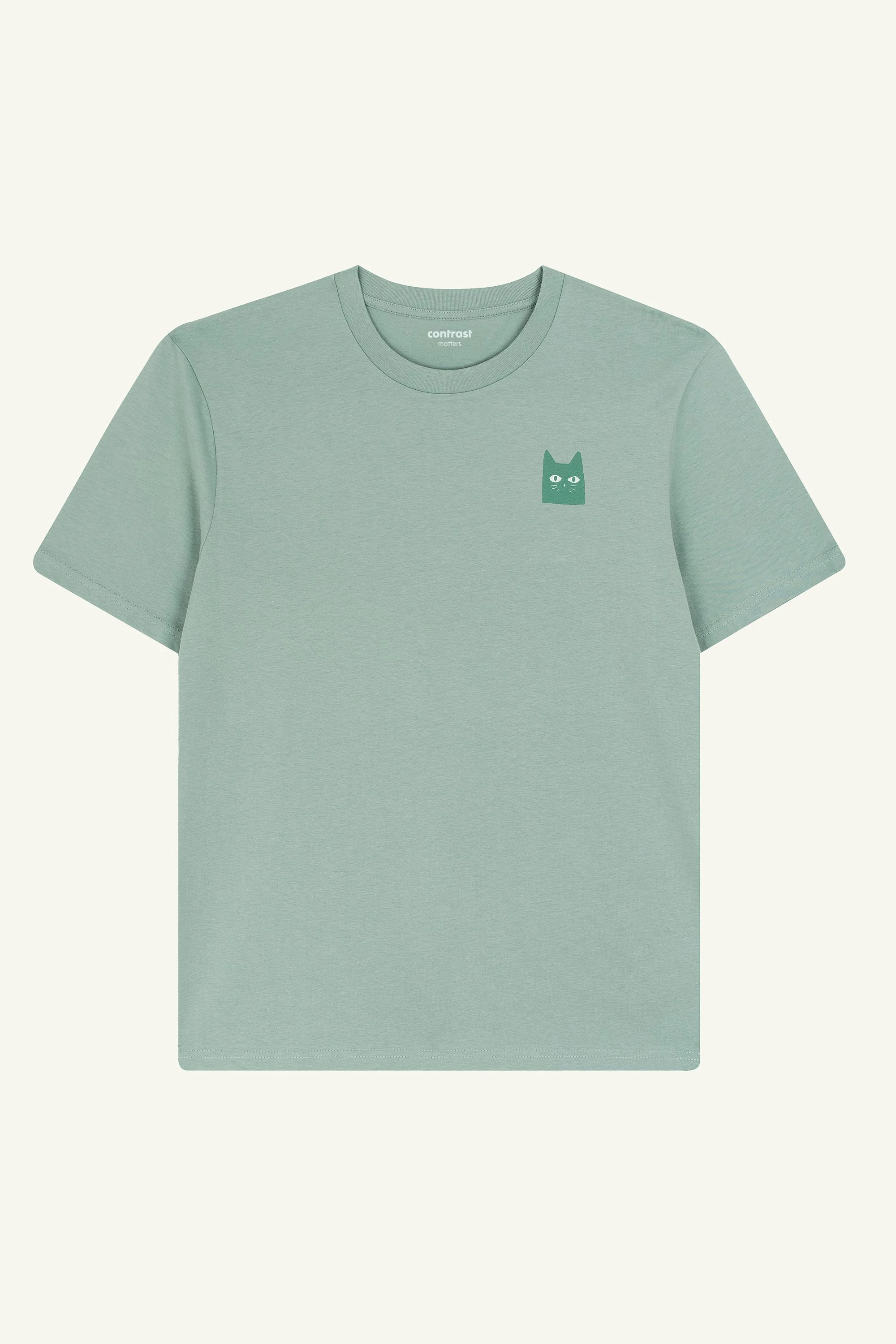 Pixel Cat Graphic T-Shirt – Aloe Green