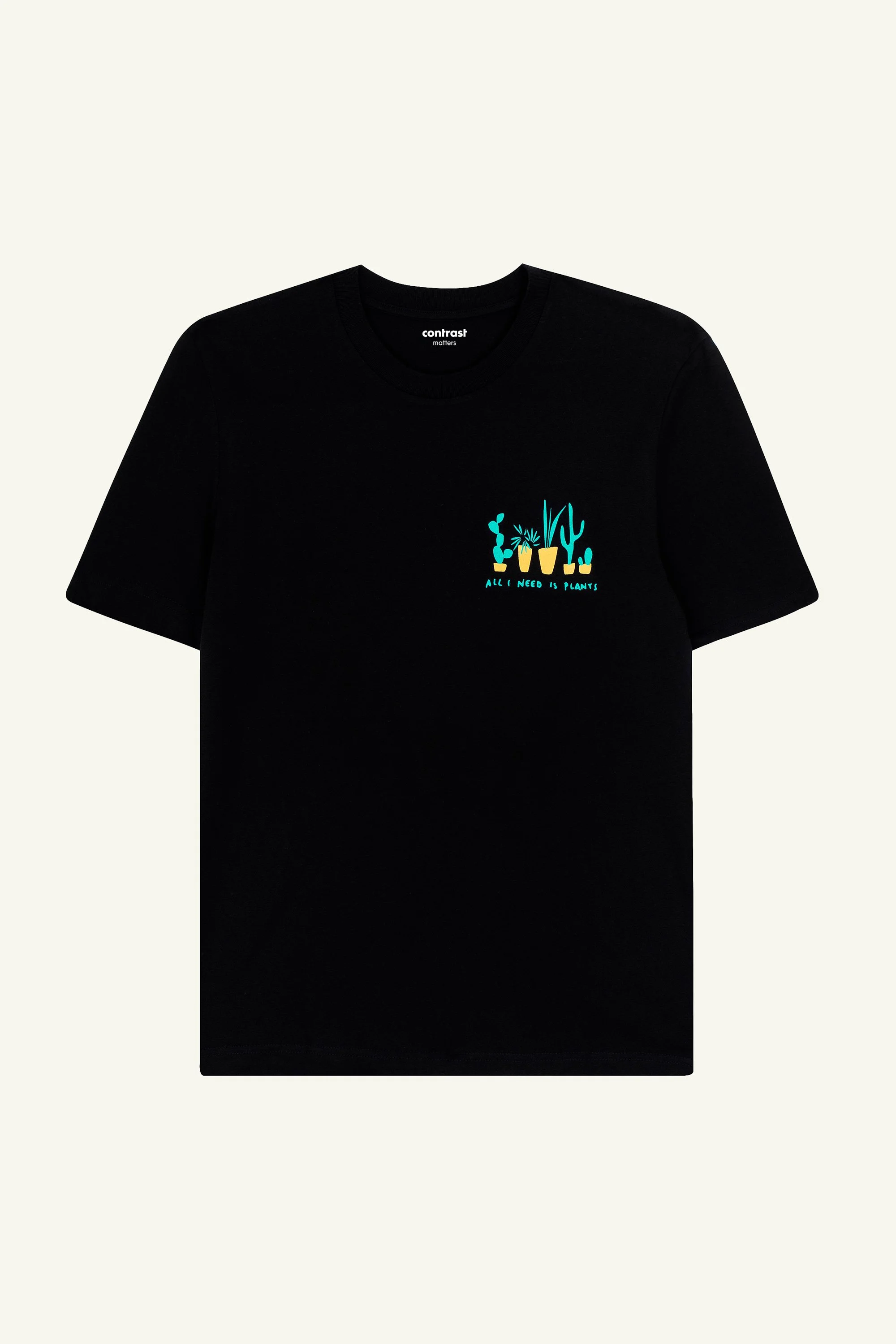 All I Need Is Plants Graphic T-Shirt – Black